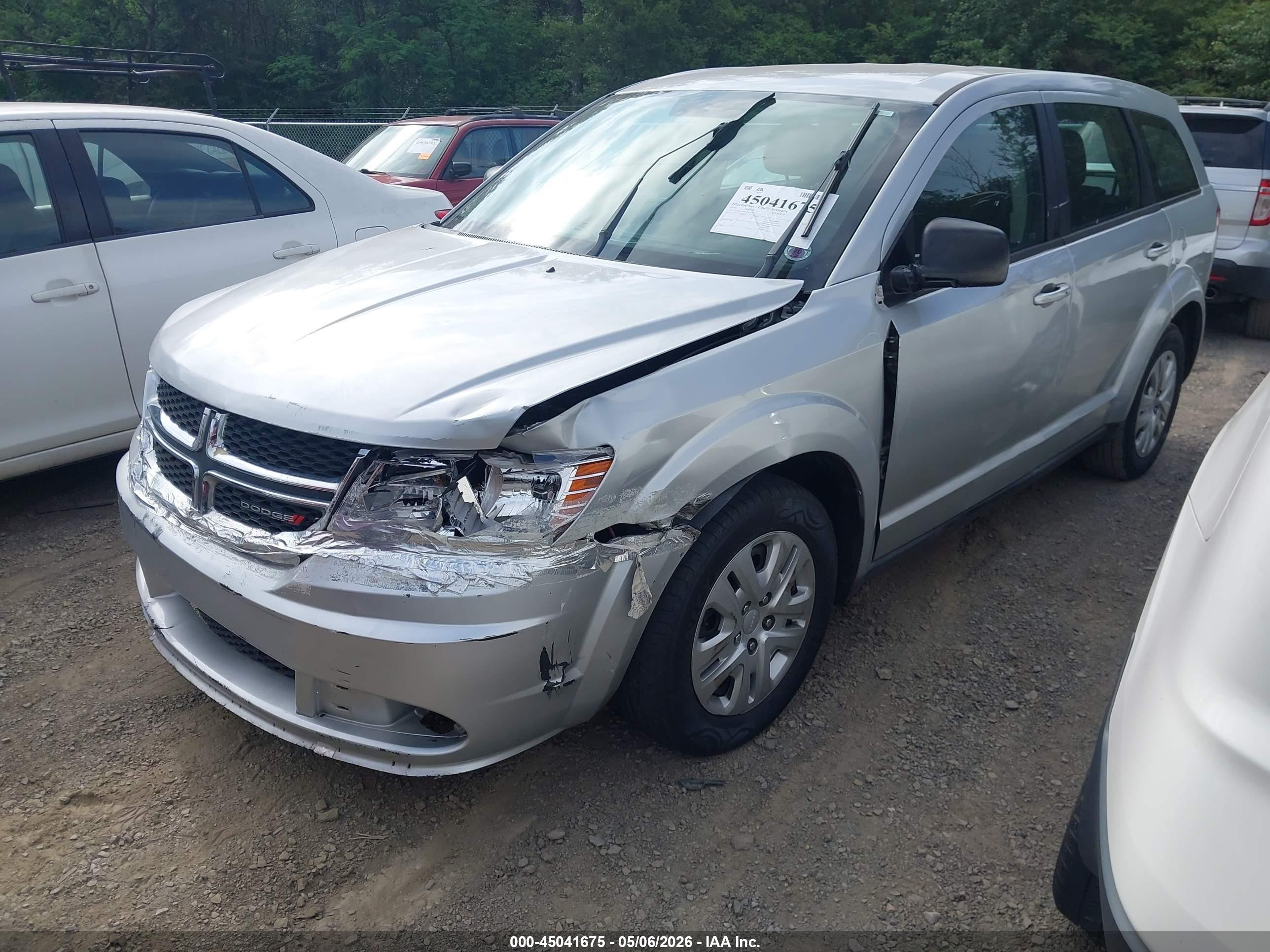 2014 Dodge Journey American Value Pkg Silver vin: 3C4PDCAB1ET170303