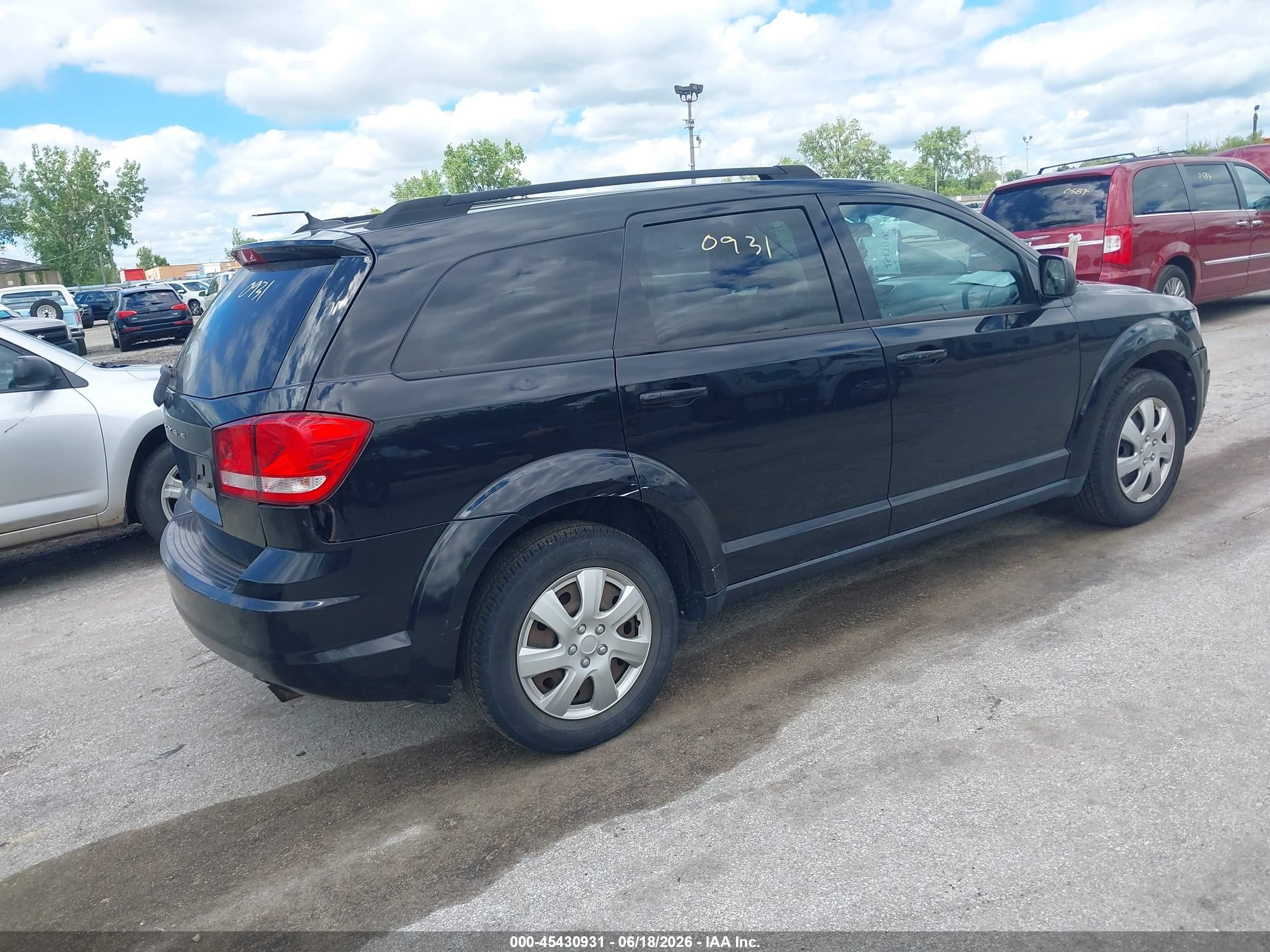 2014 Dodge Journey Se Black vin: 3C4PDCAB1ET218320