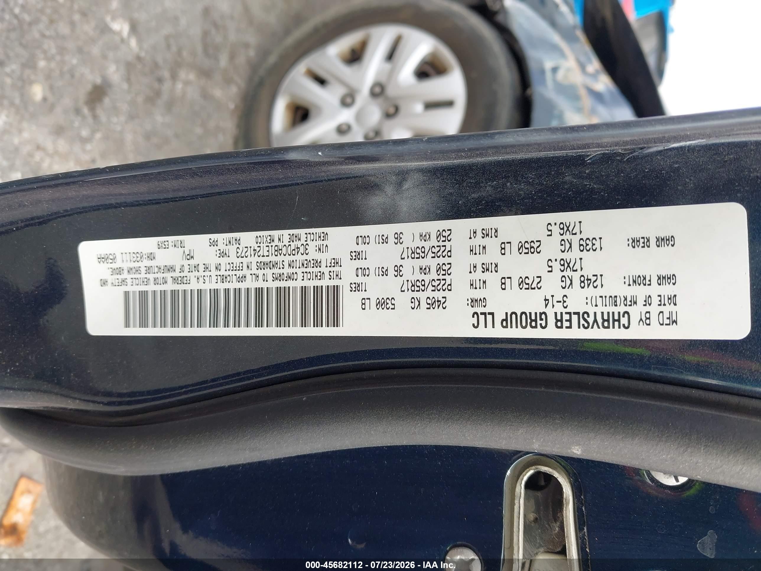 2014 Dodge Journey American Value Pkg Blue vin: 3C4PDCAB1ET241273