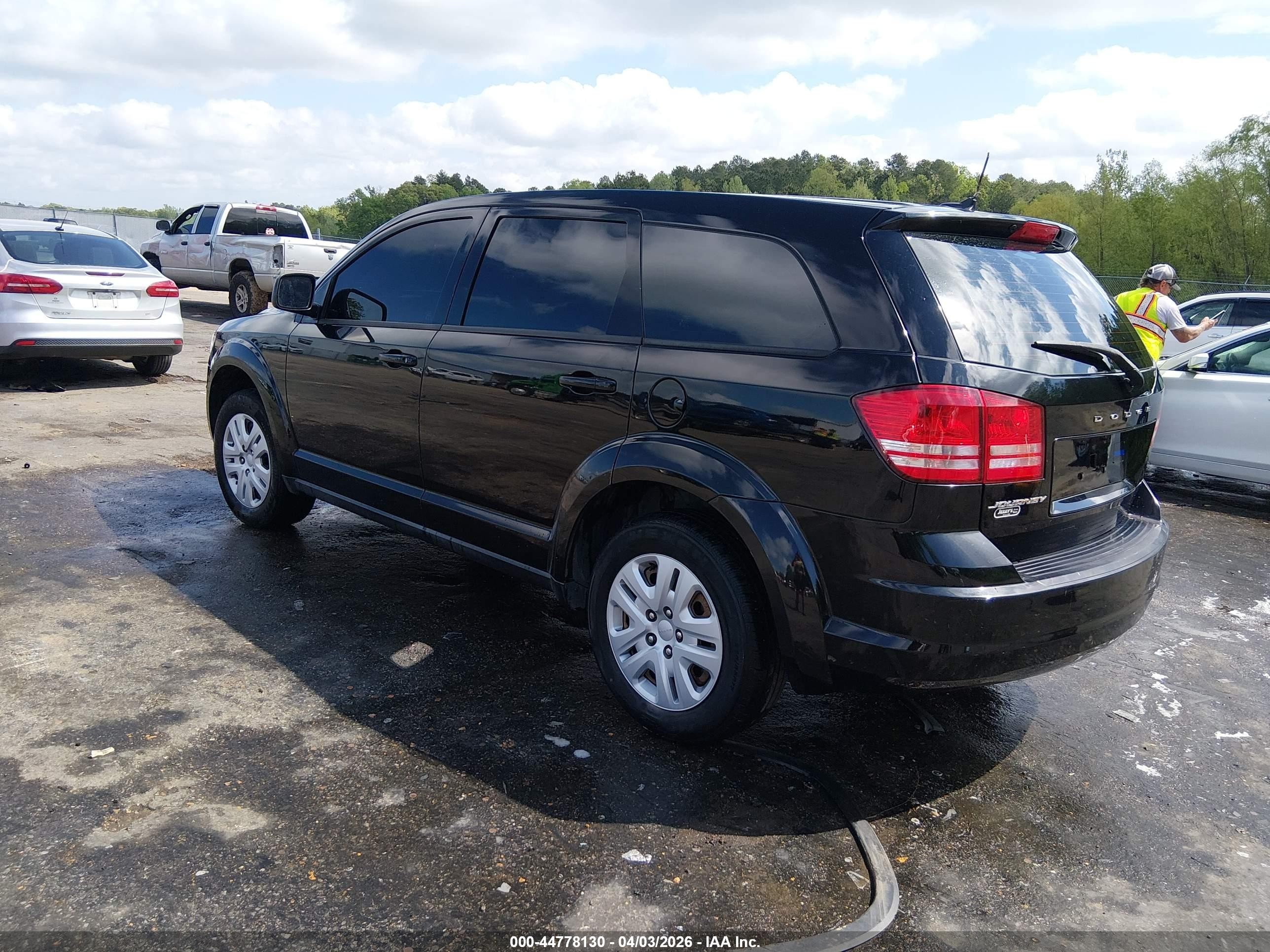 2015 Dodge Journey American Value Pkg Black vin: 3C4PDCAB1FT587163