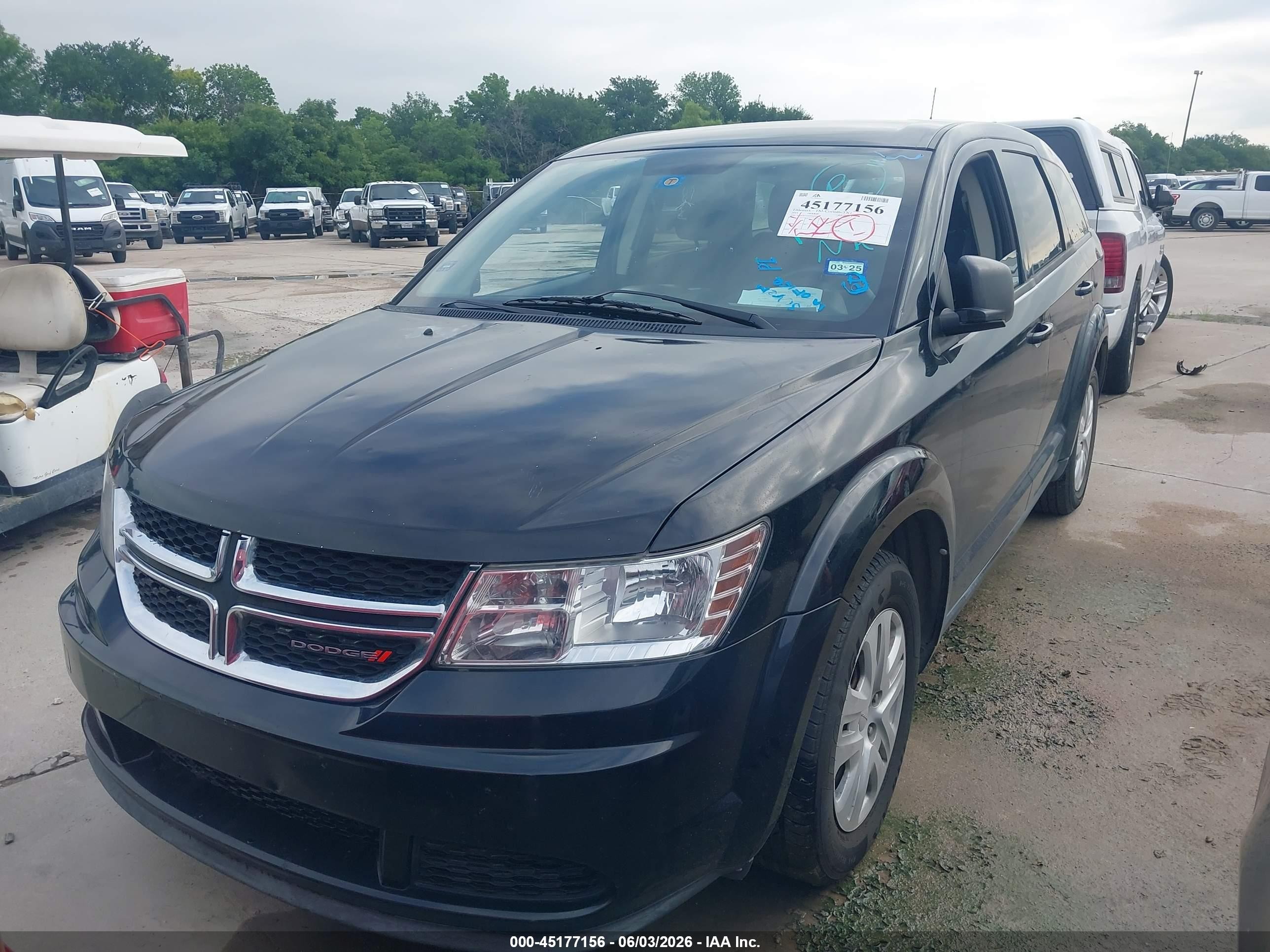 2015 Dodge Journey American Value Pkg Black vin: 3C4PDCAB1FT617374