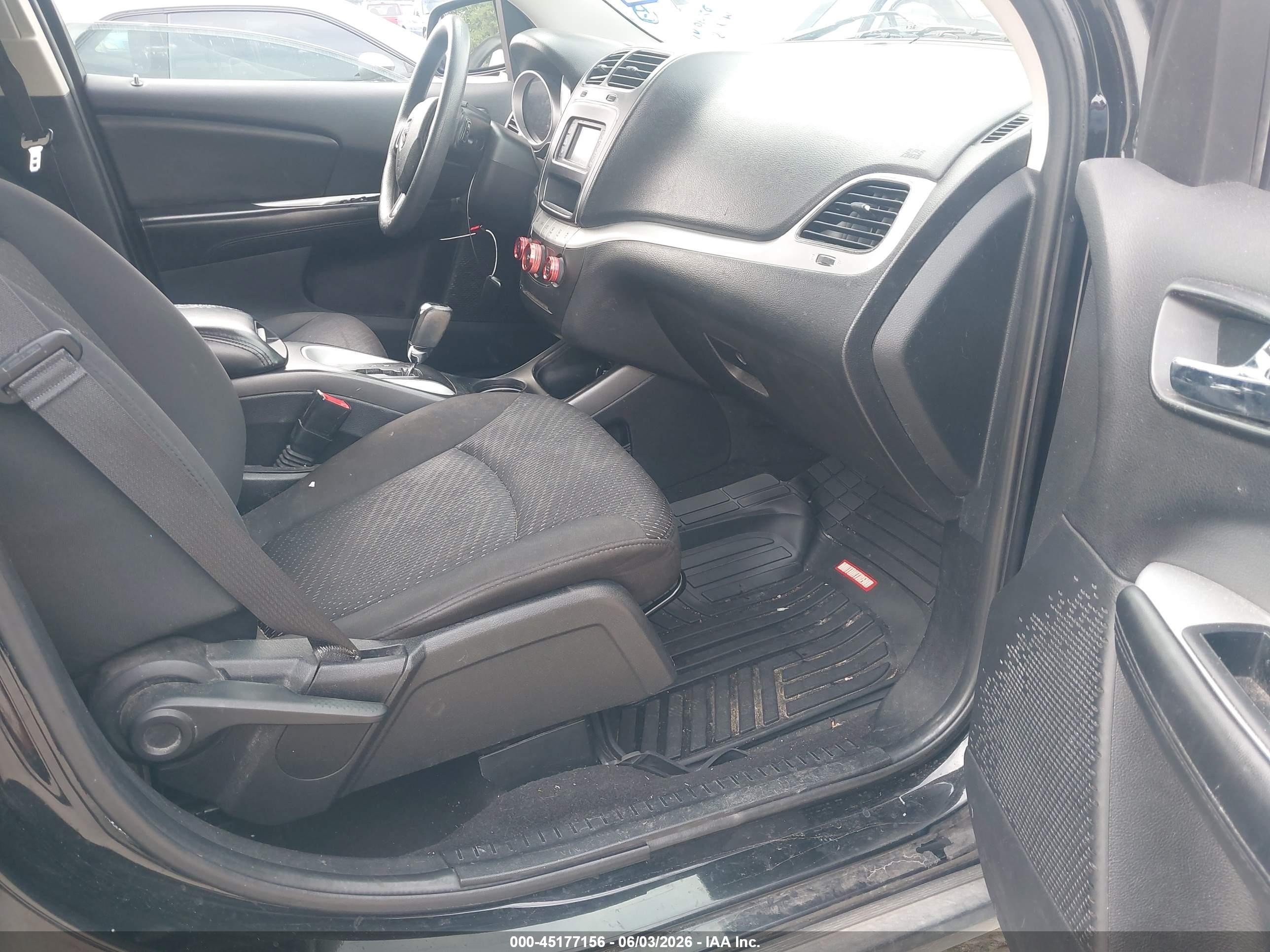 2015 Dodge Journey American Value Pkg Black vin: 3C4PDCAB1FT617374