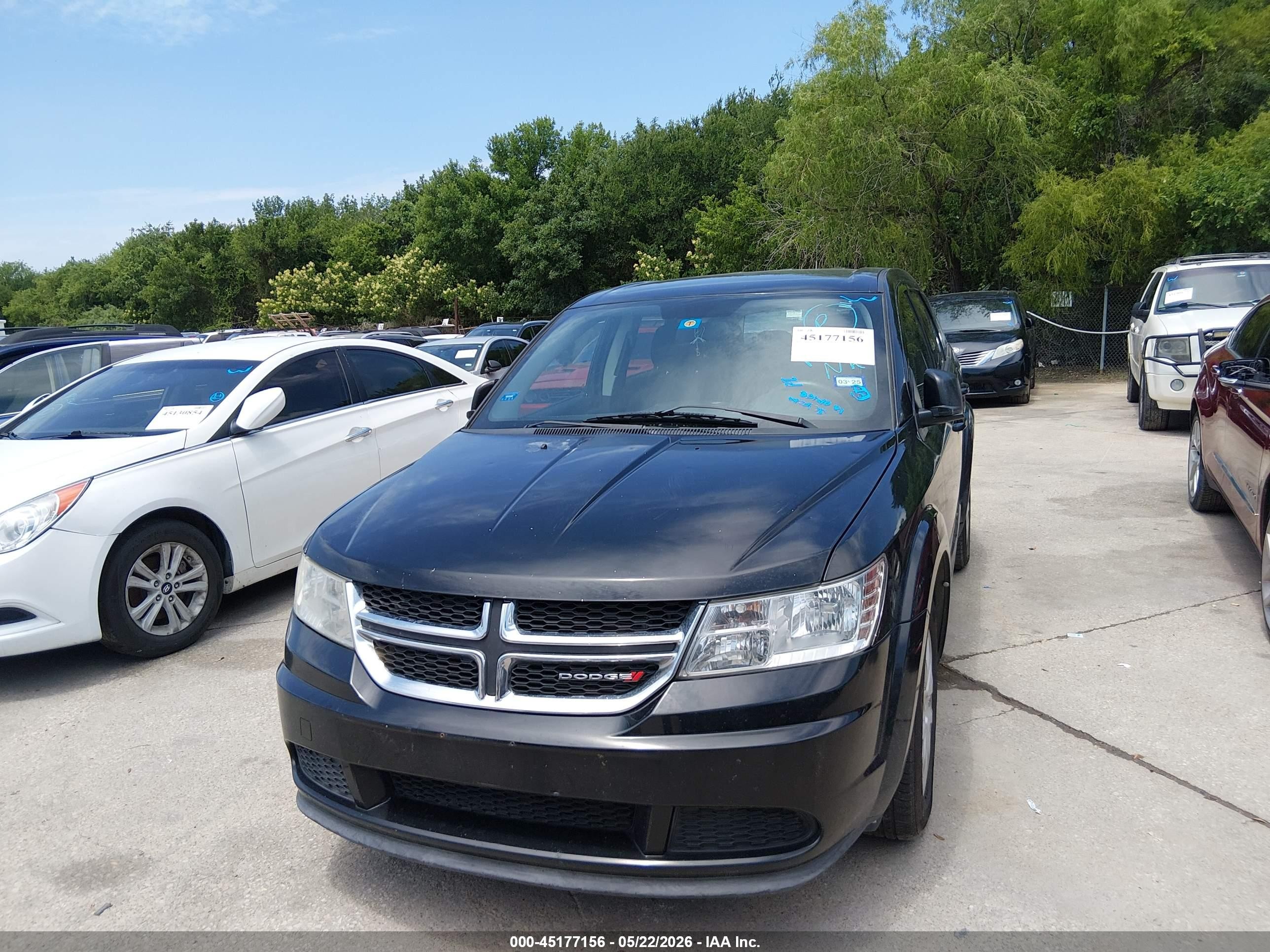 2015 Dodge Journey American Value Pkg Black vin: 3C4PDCAB1FT617374