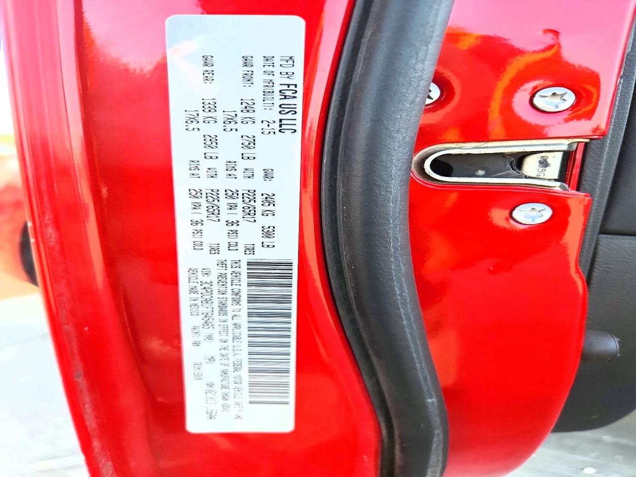 2015 Dodge Journey Se Red vin: 3C4PDCAB1FT645465