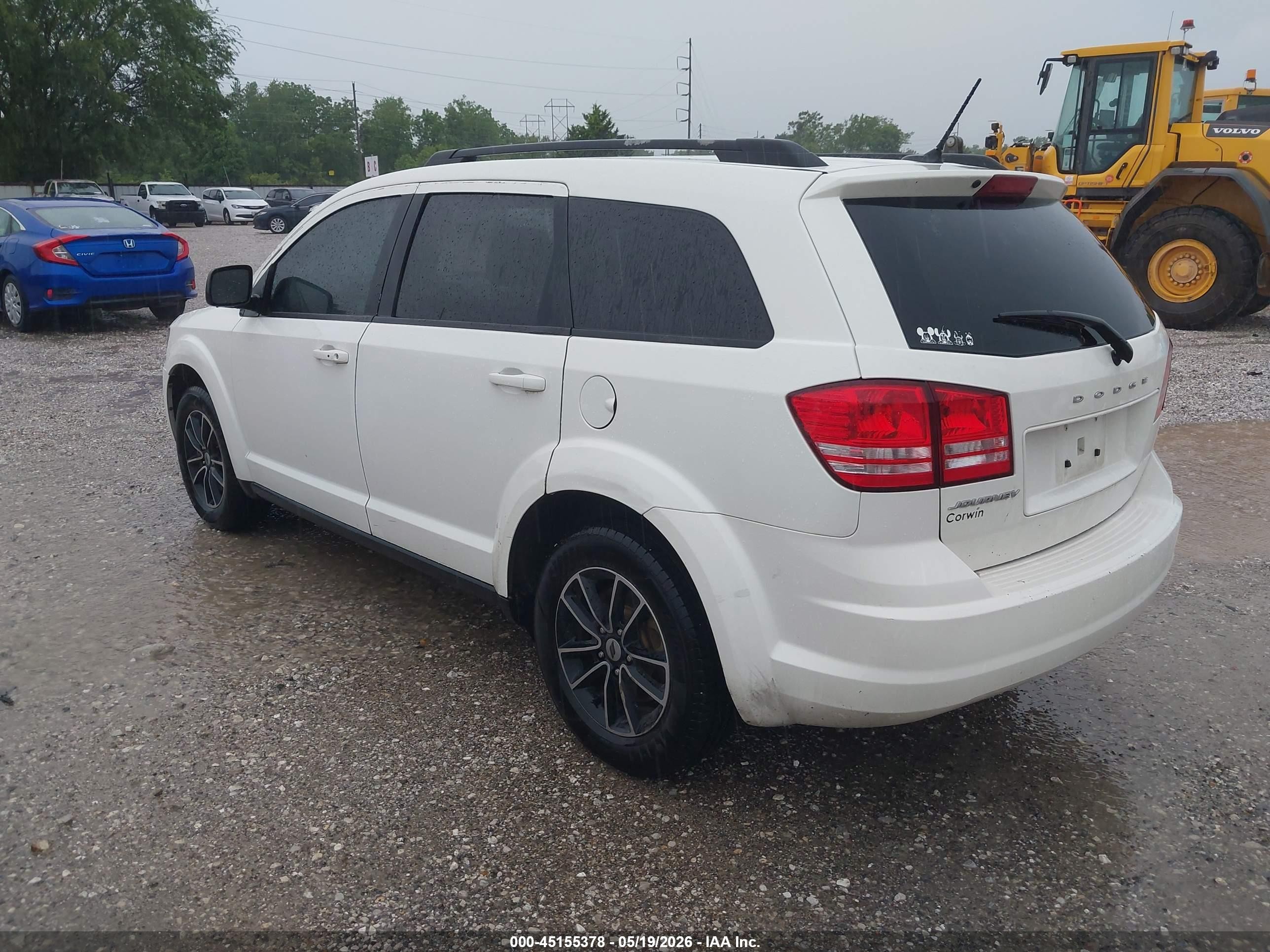 2018 Dodge Journey Se White vin: 3C4PDCAB1JT216660
