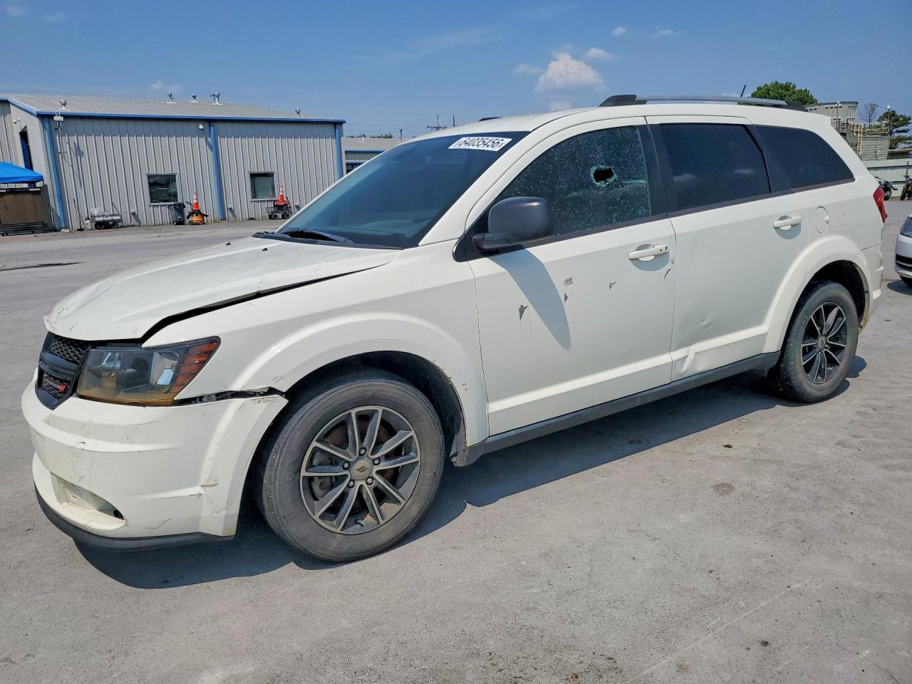 2018 Dodge Journey Se White vin: 3C4PDCAB1JT427891
