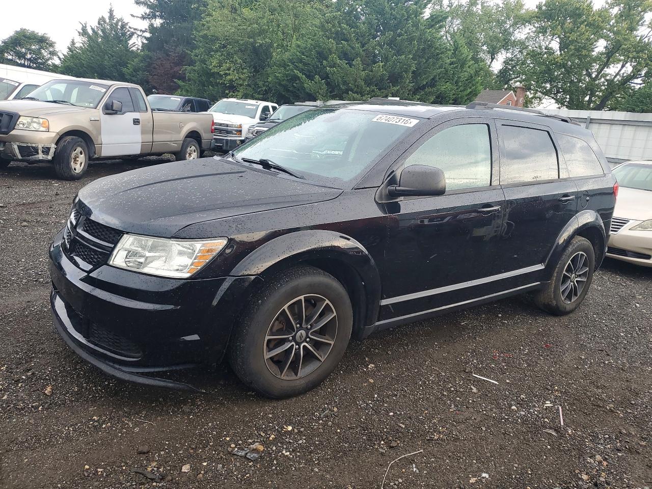 2018 Dodge Journey Se Black vin: 3C4PDCAB1JT532799
