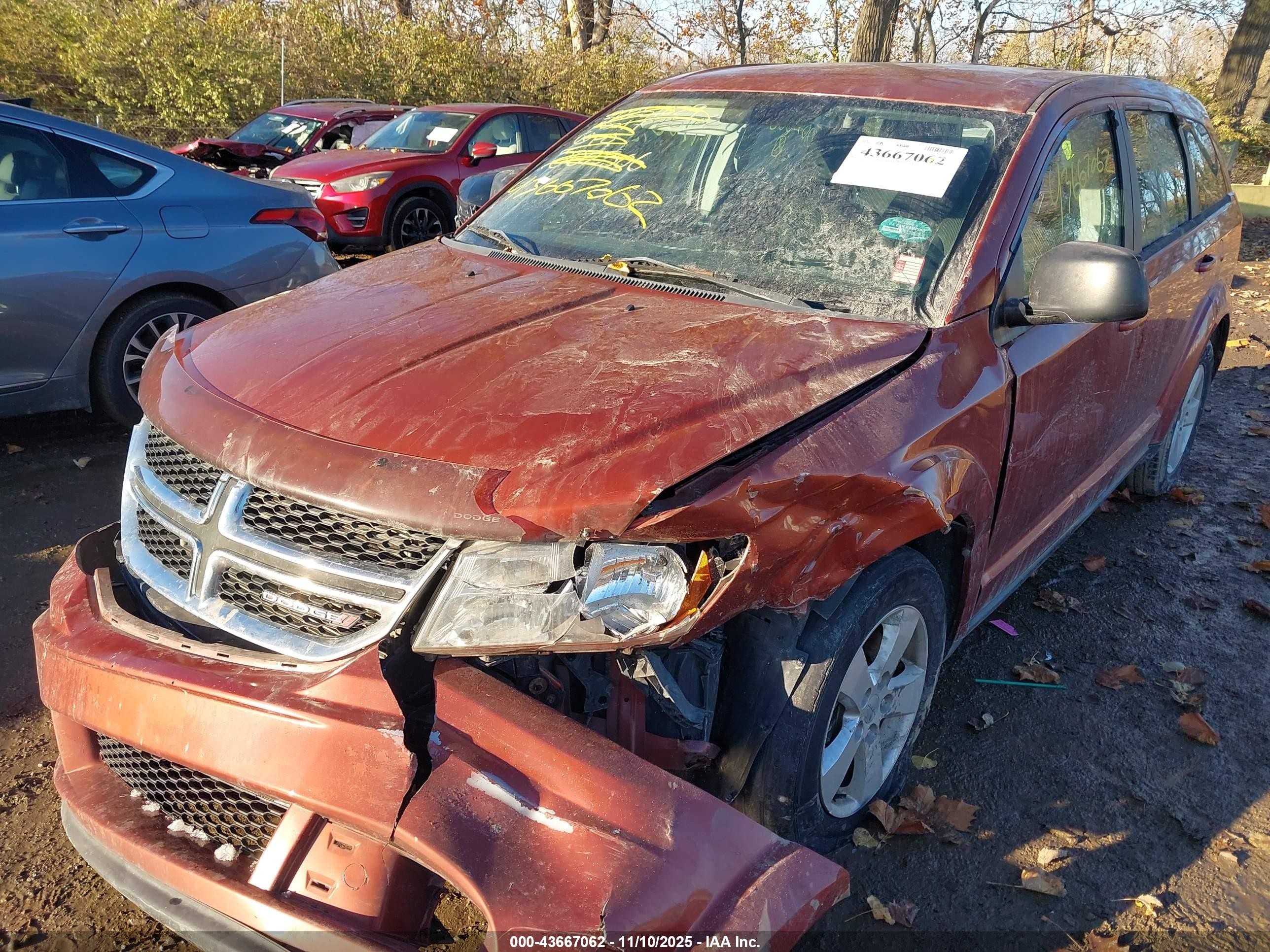 2013 Dodge Journey American Value Pkg Red vin: 3C4PDCAB2DT502506