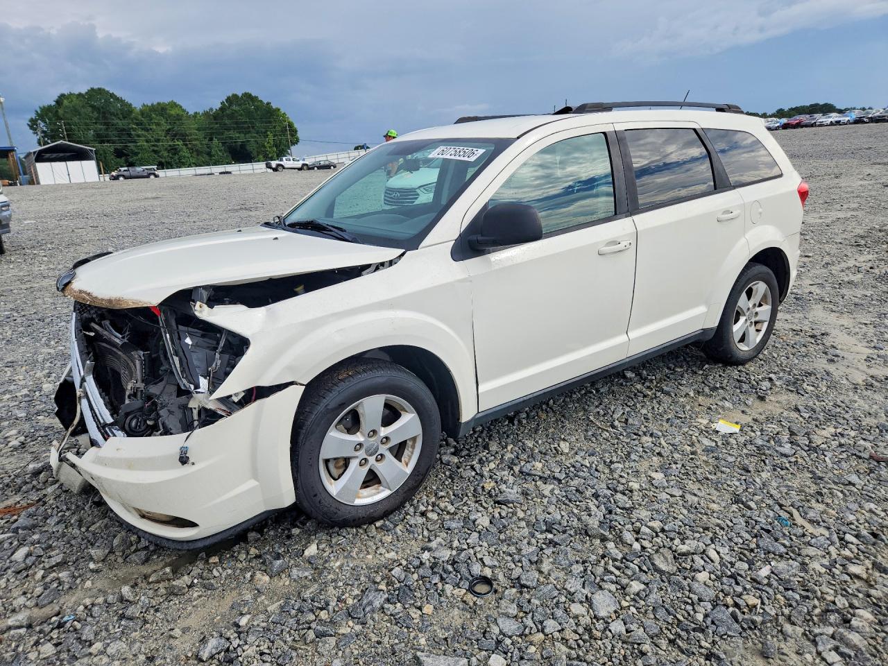 2013 Dodge Journey Se White vin: 3C4PDCAB2DT610379