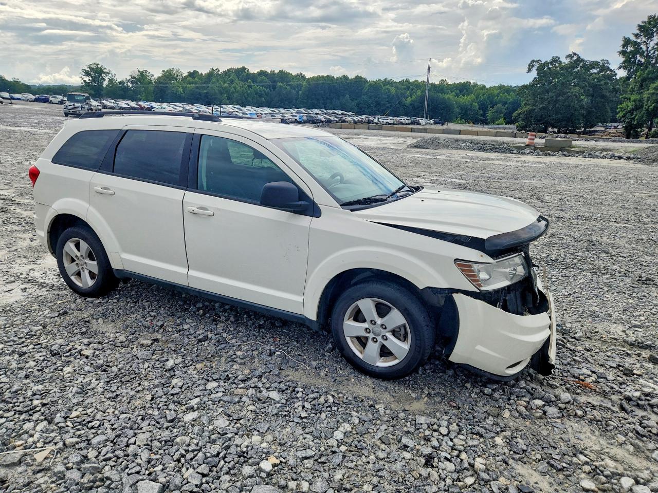 2013 Dodge Journey Se White vin: 3C4PDCAB2DT610379