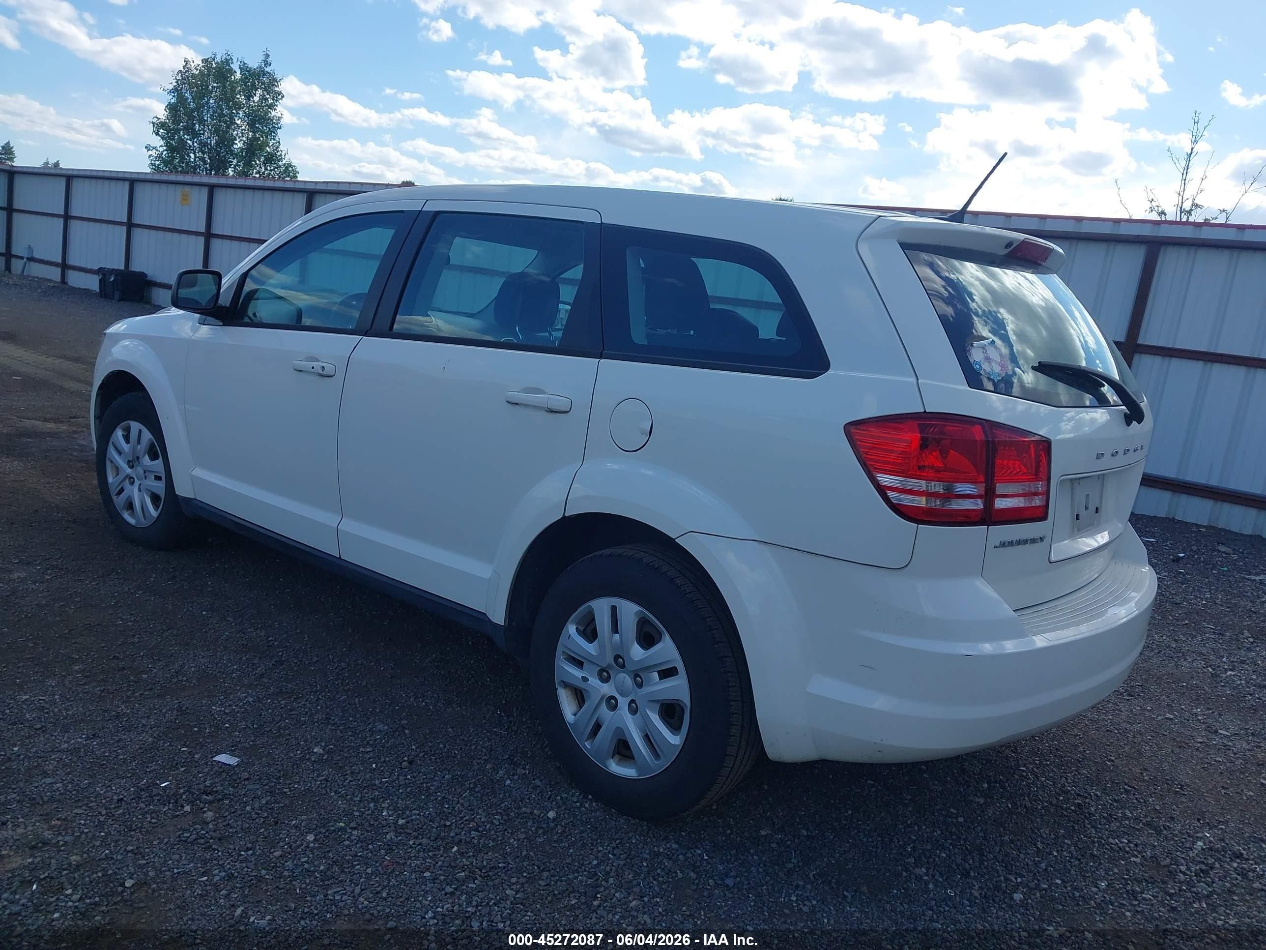 2013 Dodge Journey American Value Pkg White vin: 3C4PDCAB2DT675670