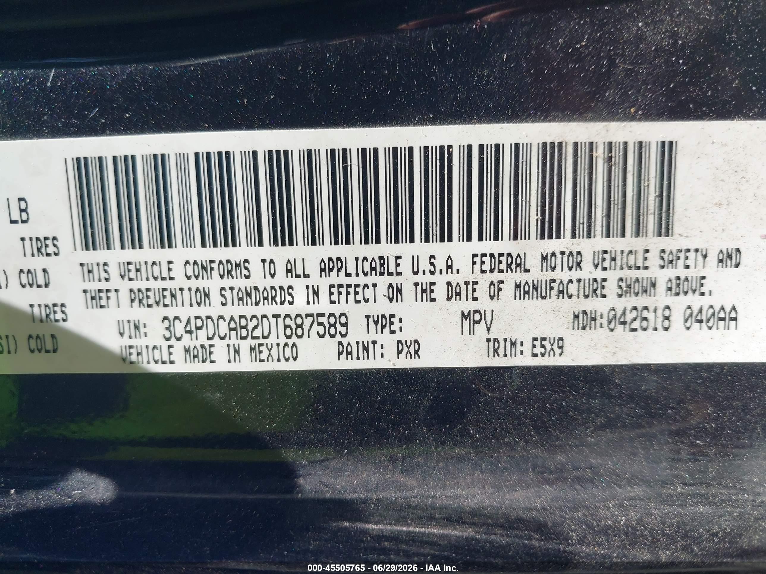 2013 Dodge Journey Se Black vin: 3C4PDCAB2DT687589