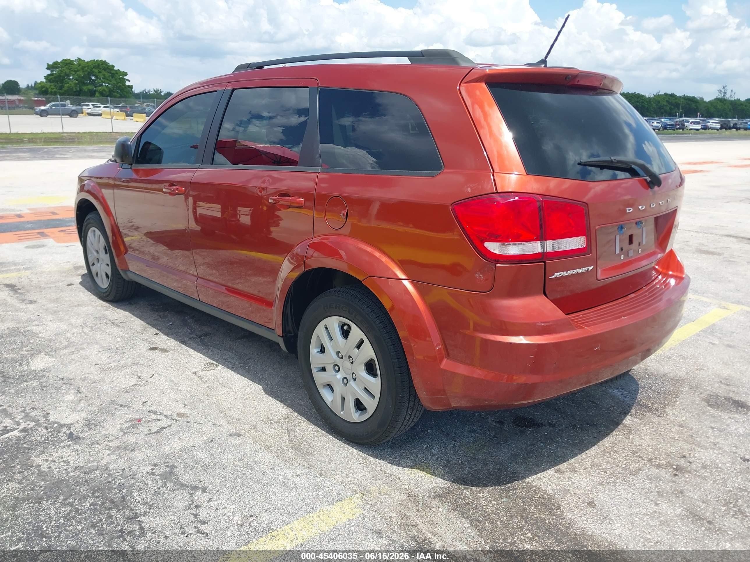2014 Dodge Journey Se Orange vin: 3C4PDCAB2ET314652