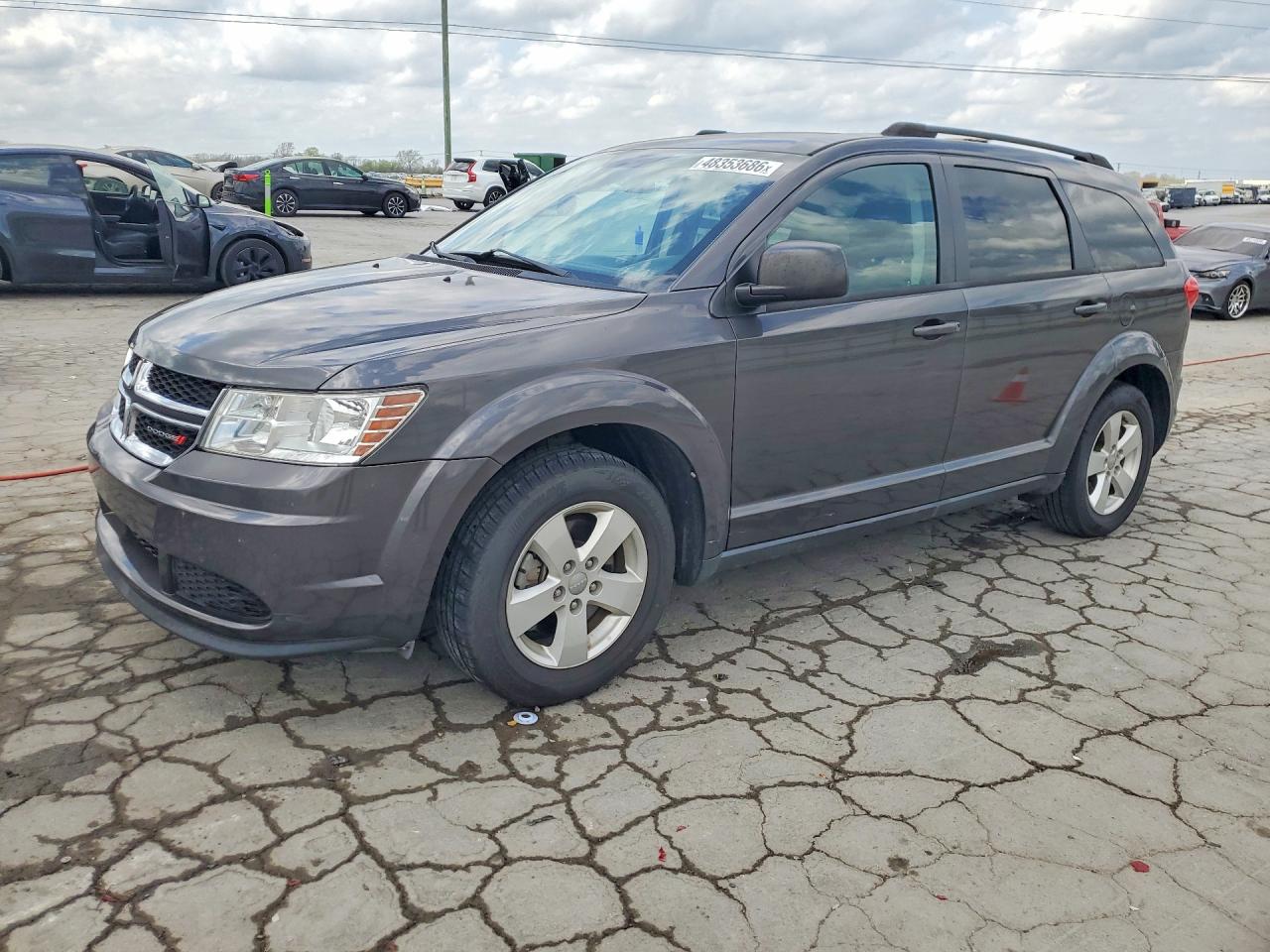 2015 Dodge Journey Se Gray vin: 3C4PDCAB2FT595935