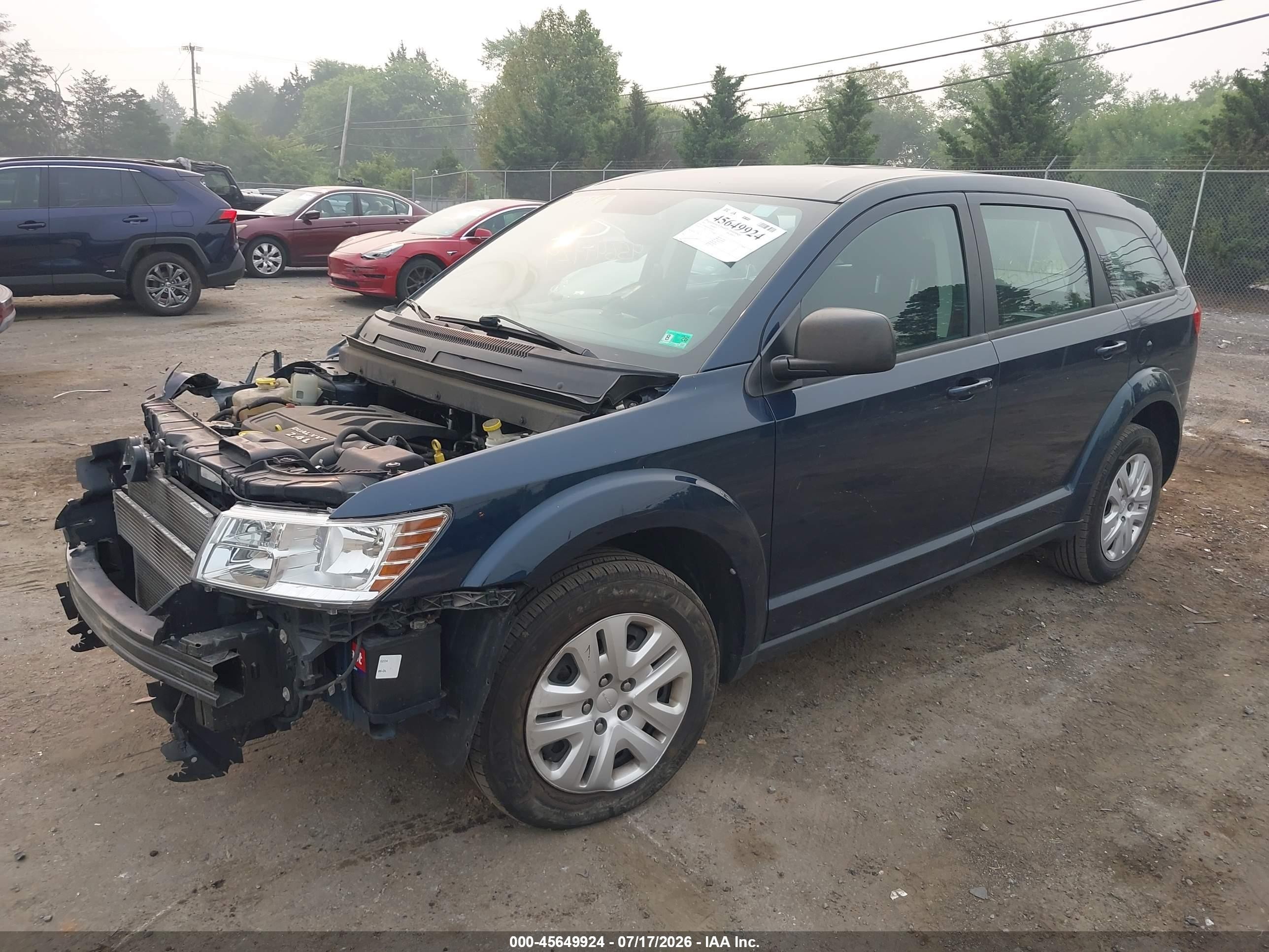 2015 Dodge Journey American Value Pkg Blue vin: 3C4PDCAB2FT610935