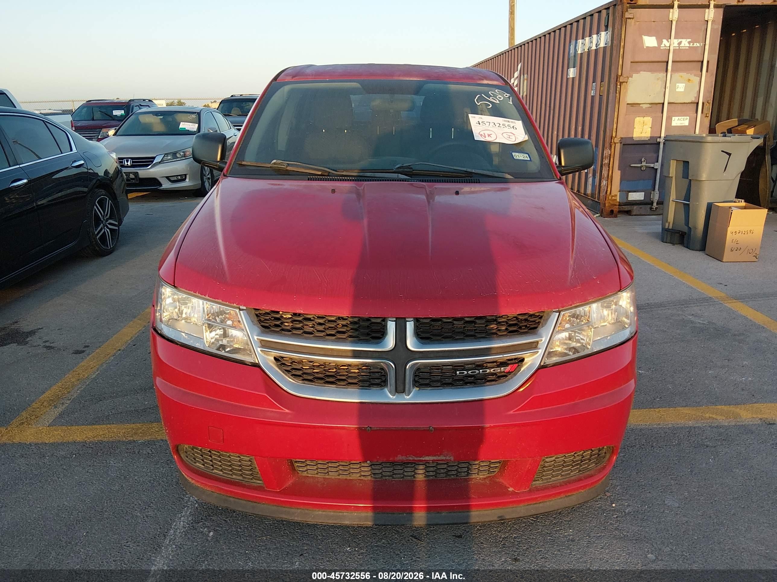 2015 Dodge Journey American Value Pkg Red vin: 3C4PDCAB2FT645622
