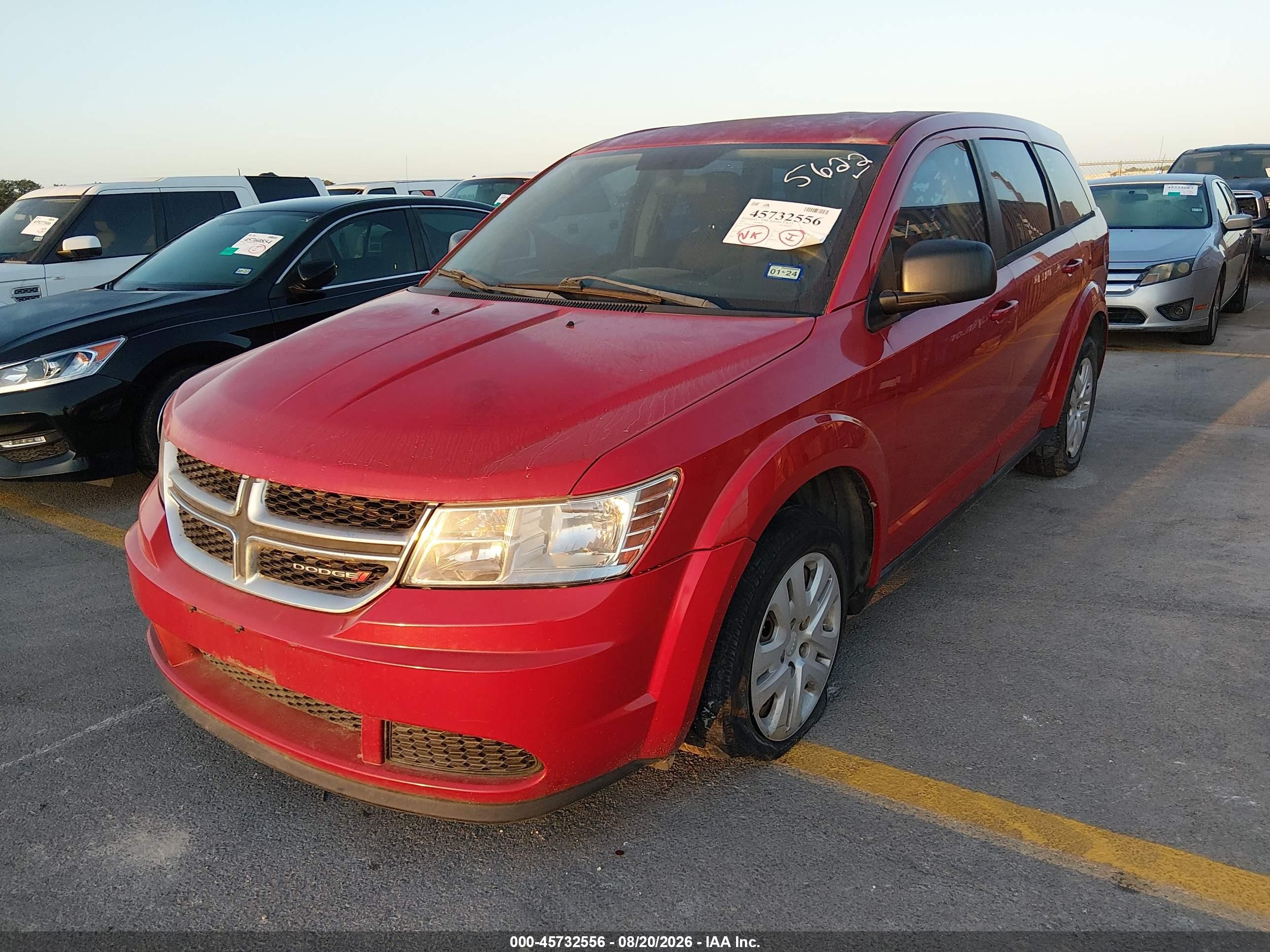 2015 Dodge Journey American Value Pkg Red vin: 3C4PDCAB2FT645622