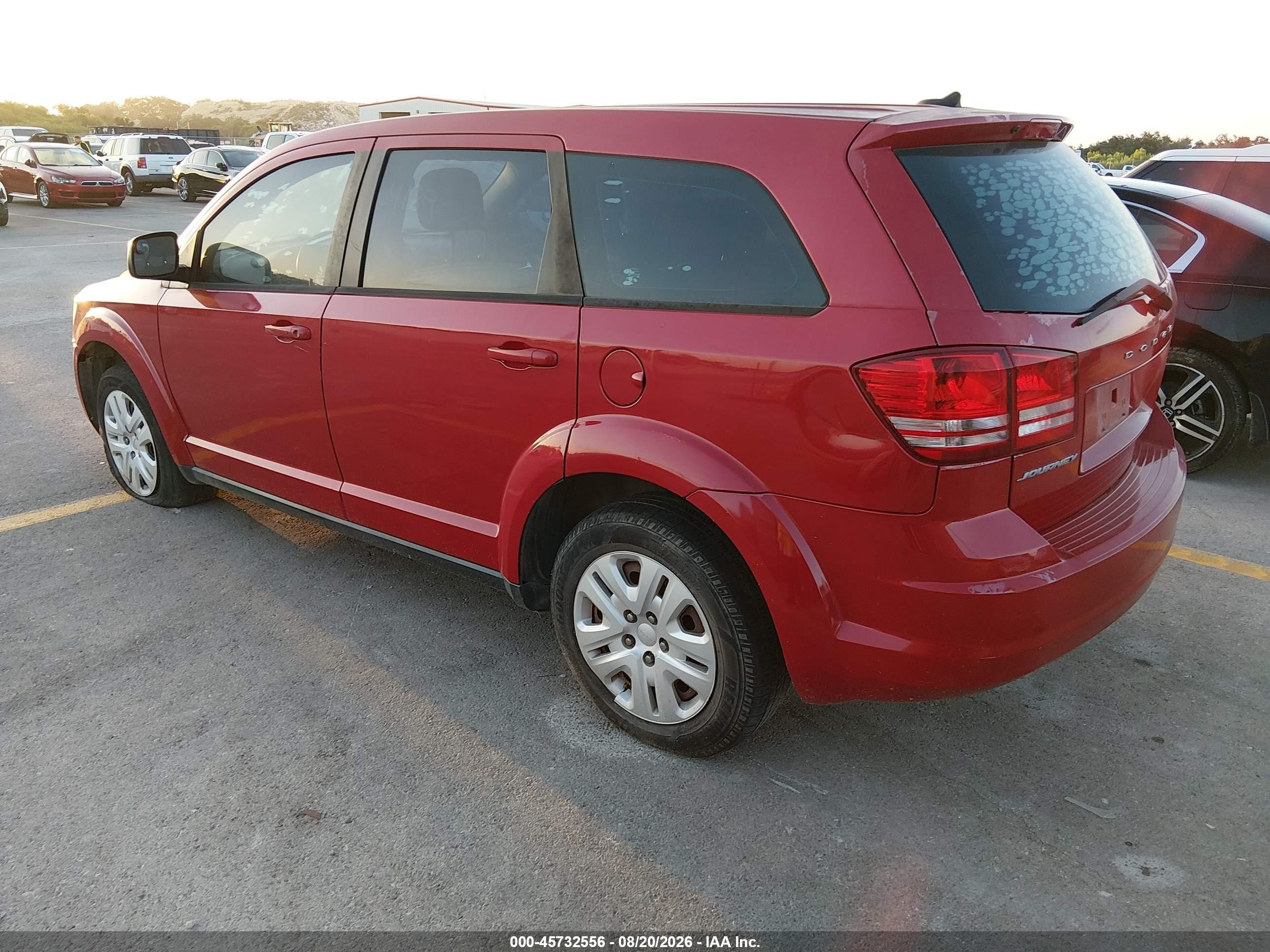 2015 Dodge Journey American Value Pkg Red vin: 3C4PDCAB2FT645622