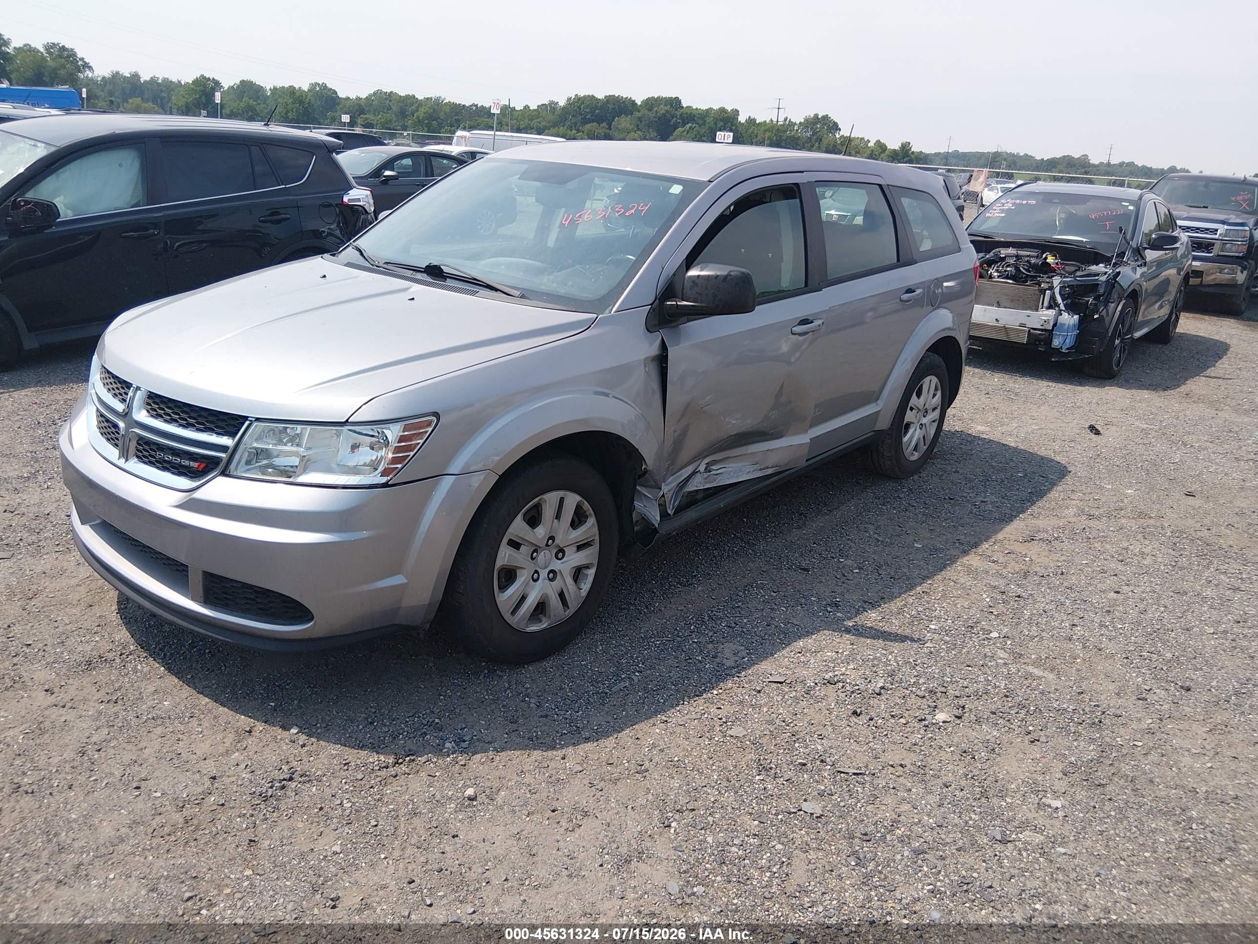 2015 Dodge Journey American Value Pkg Gray vin: 3C4PDCAB2FT698787