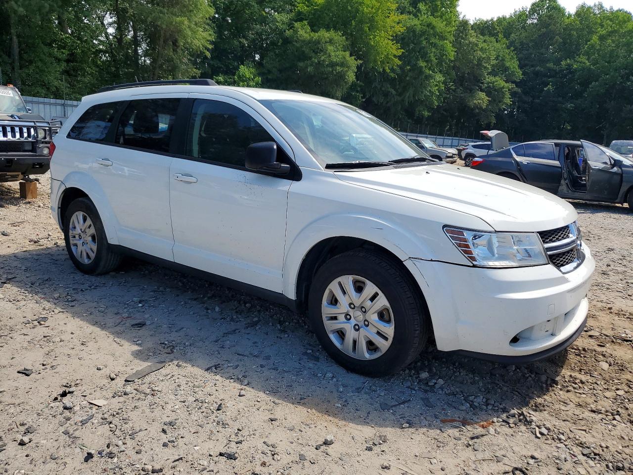 2017 Dodge Journey Se White vin: 3C4PDCAB2HT637121