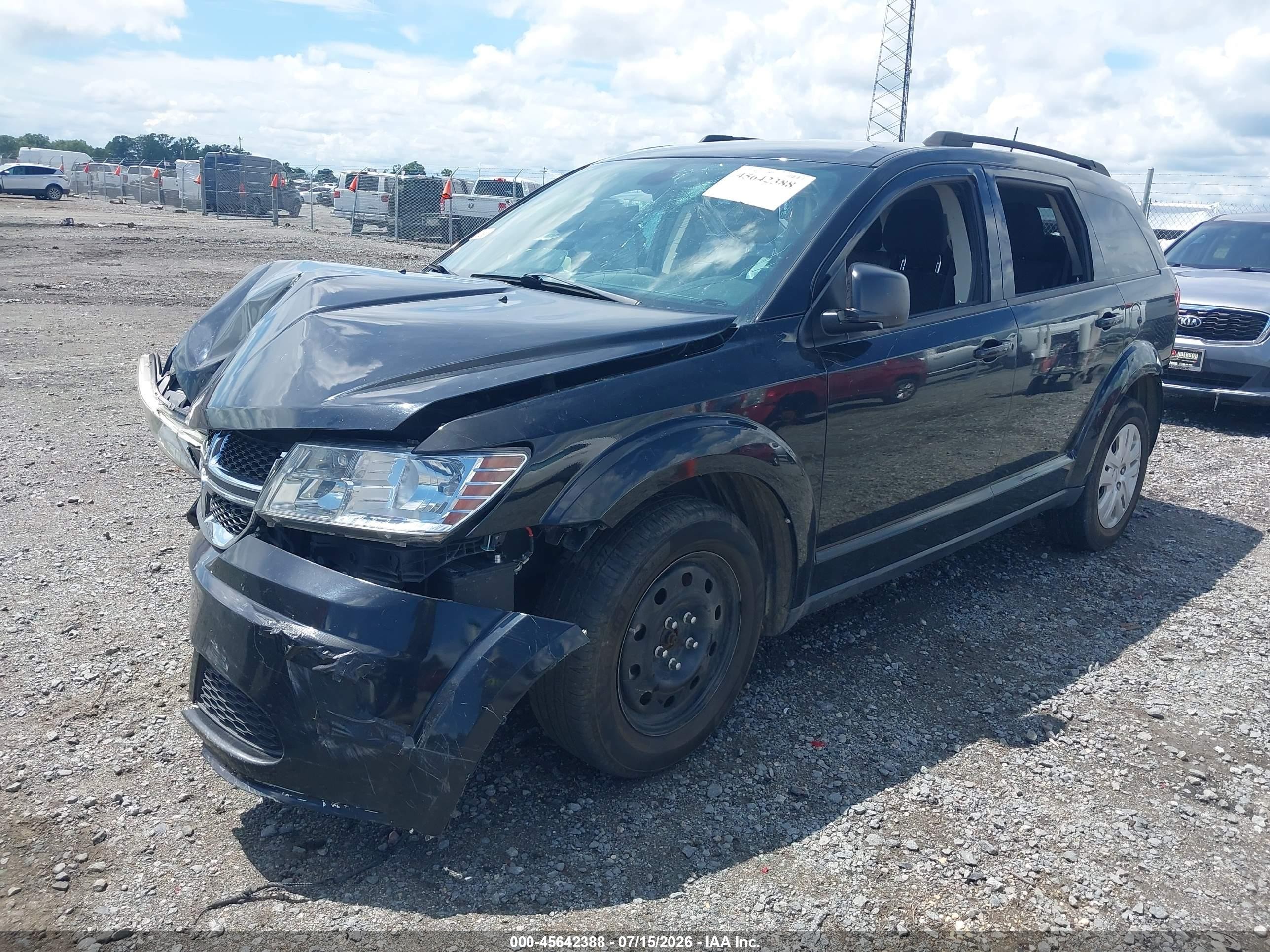 2020 Dodge Journey Se Value Black vin: 3C4PDCAB2LT220476