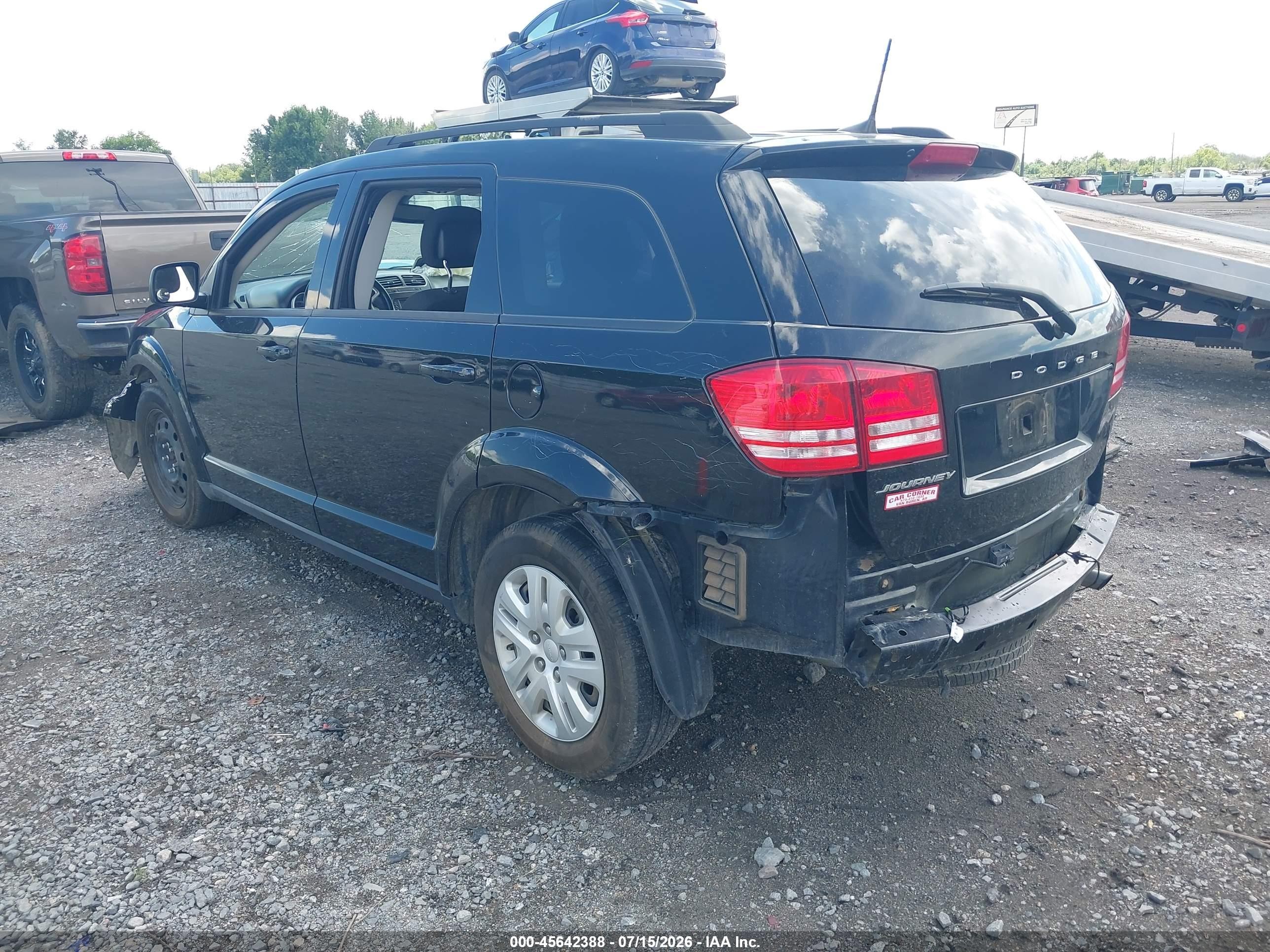 2020 Dodge Journey Se Value Black vin: 3C4PDCAB2LT220476