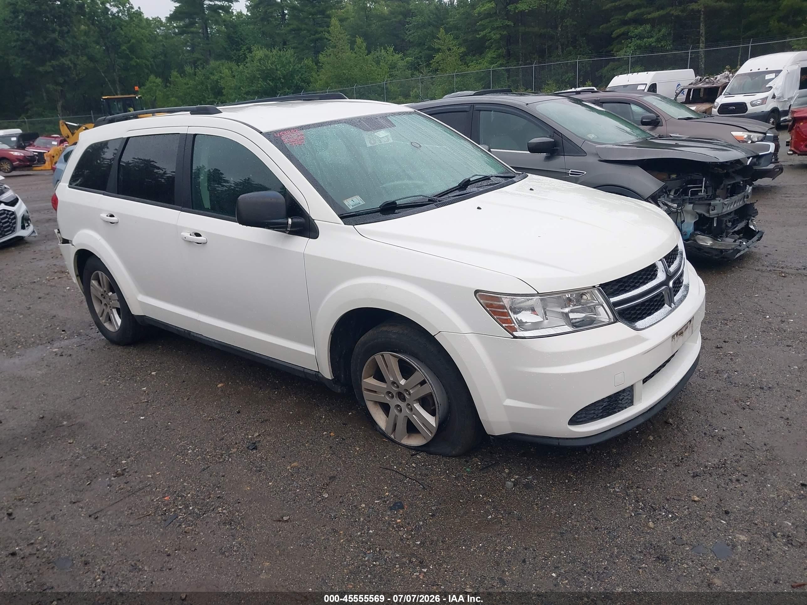 2012 Dodge Journey Se/avp White vin: 3C4PDCAB3CT236900