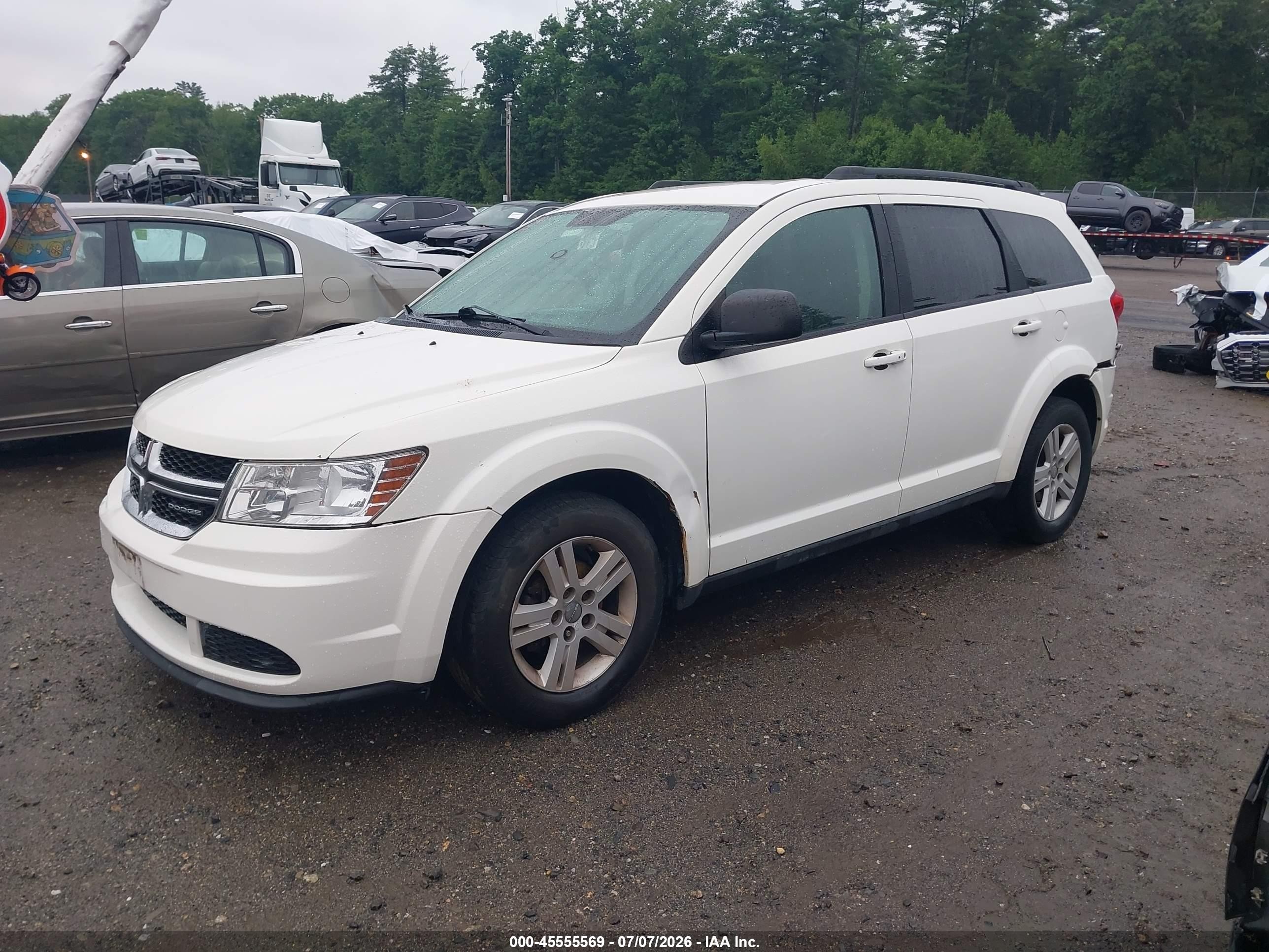 2012 Dodge Journey Se/avp White vin: 3C4PDCAB3CT236900