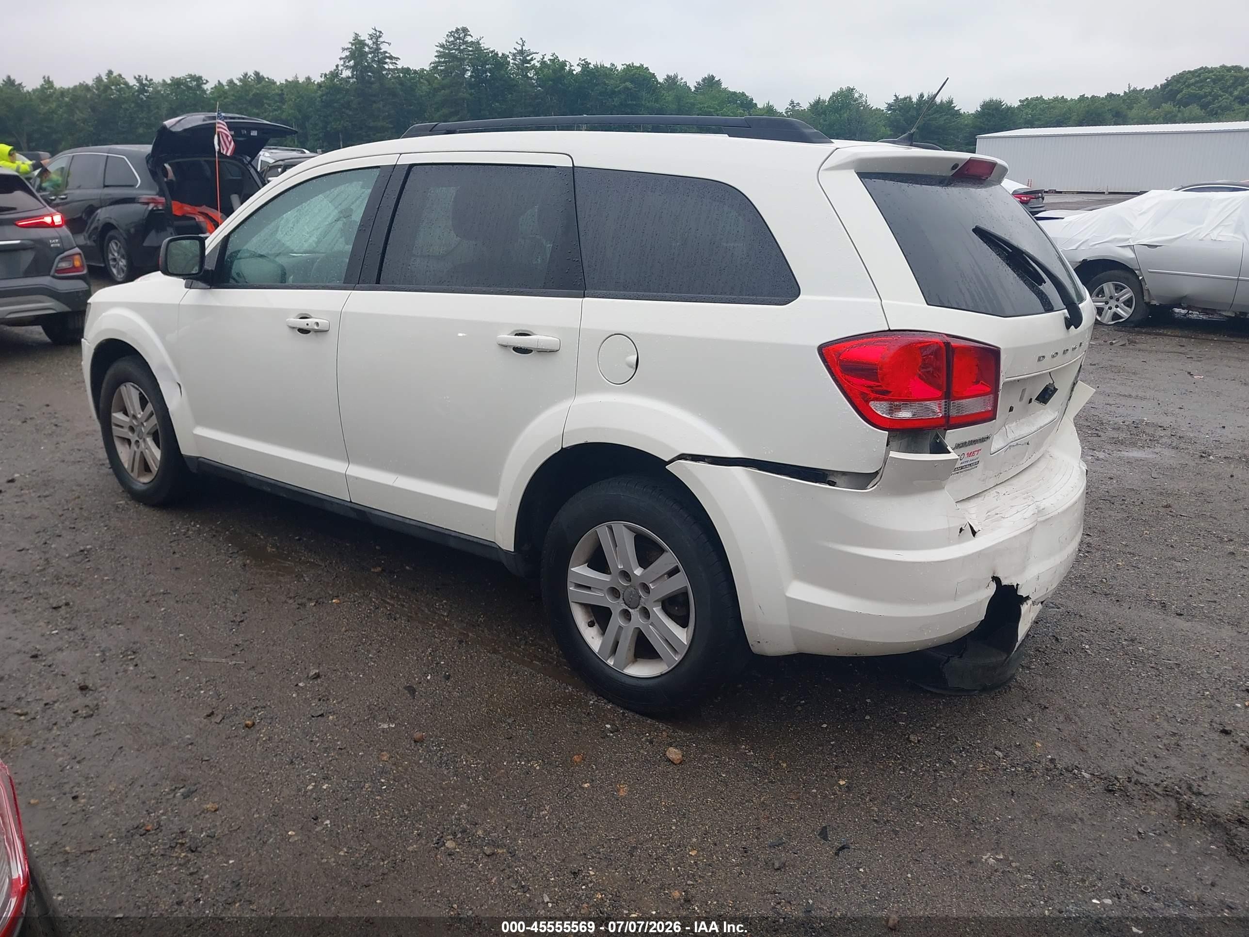 2012 Dodge Journey Se/avp White vin: 3C4PDCAB3CT236900