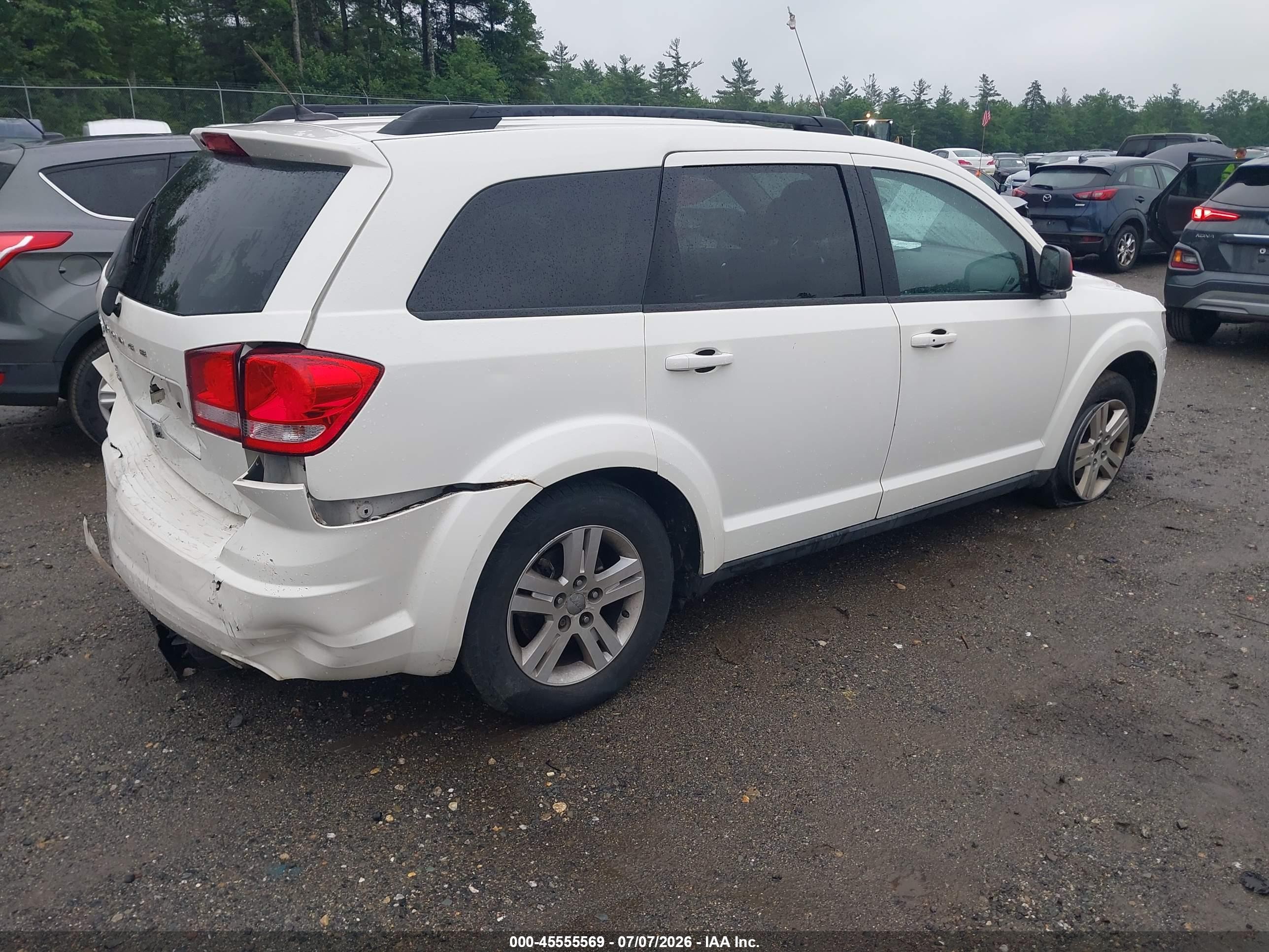 2012 Dodge Journey Se/avp White vin: 3C4PDCAB3CT236900