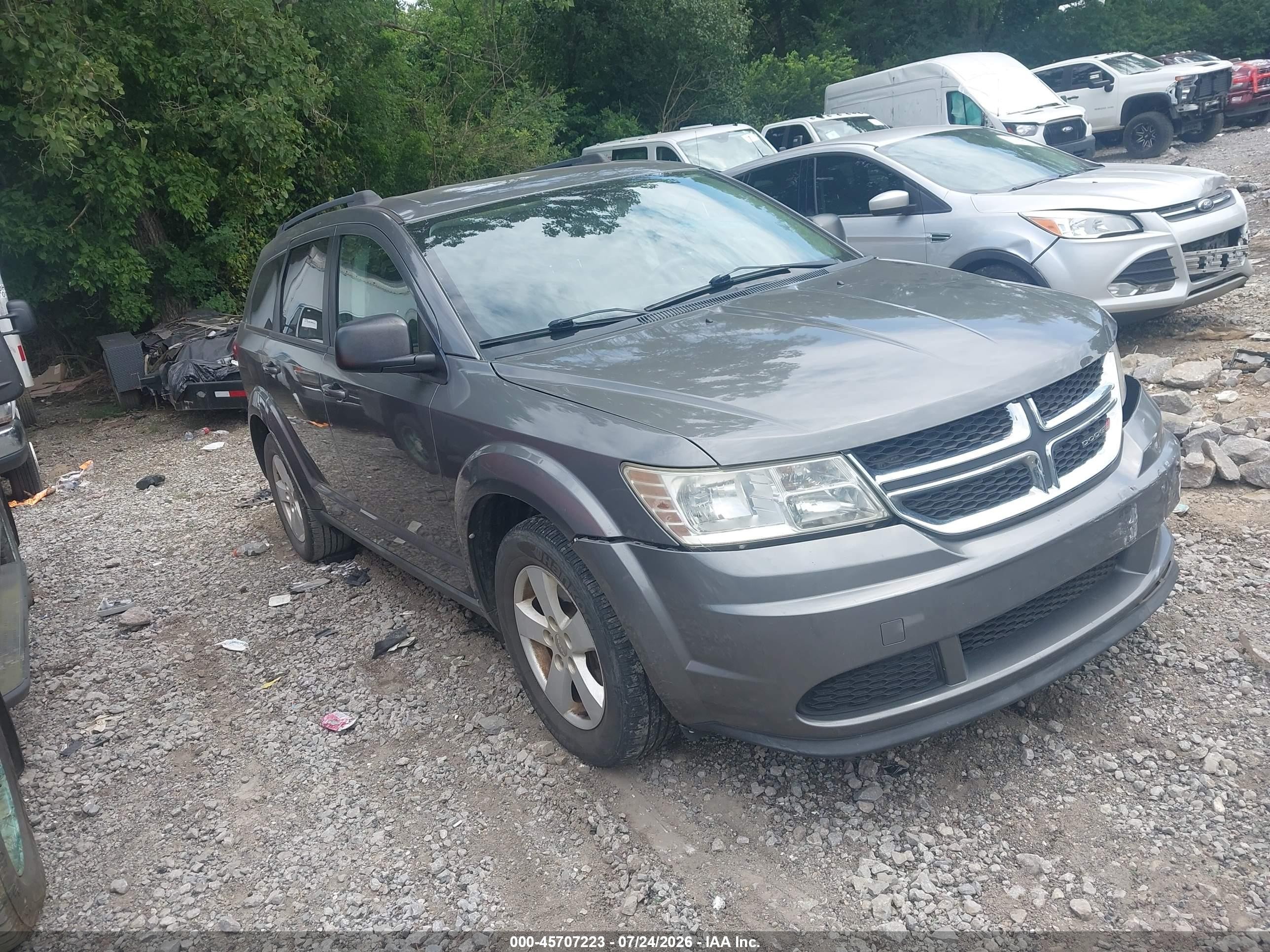2013 Dodge Journey Se Gray vin: 3C4PDCAB3DT536762