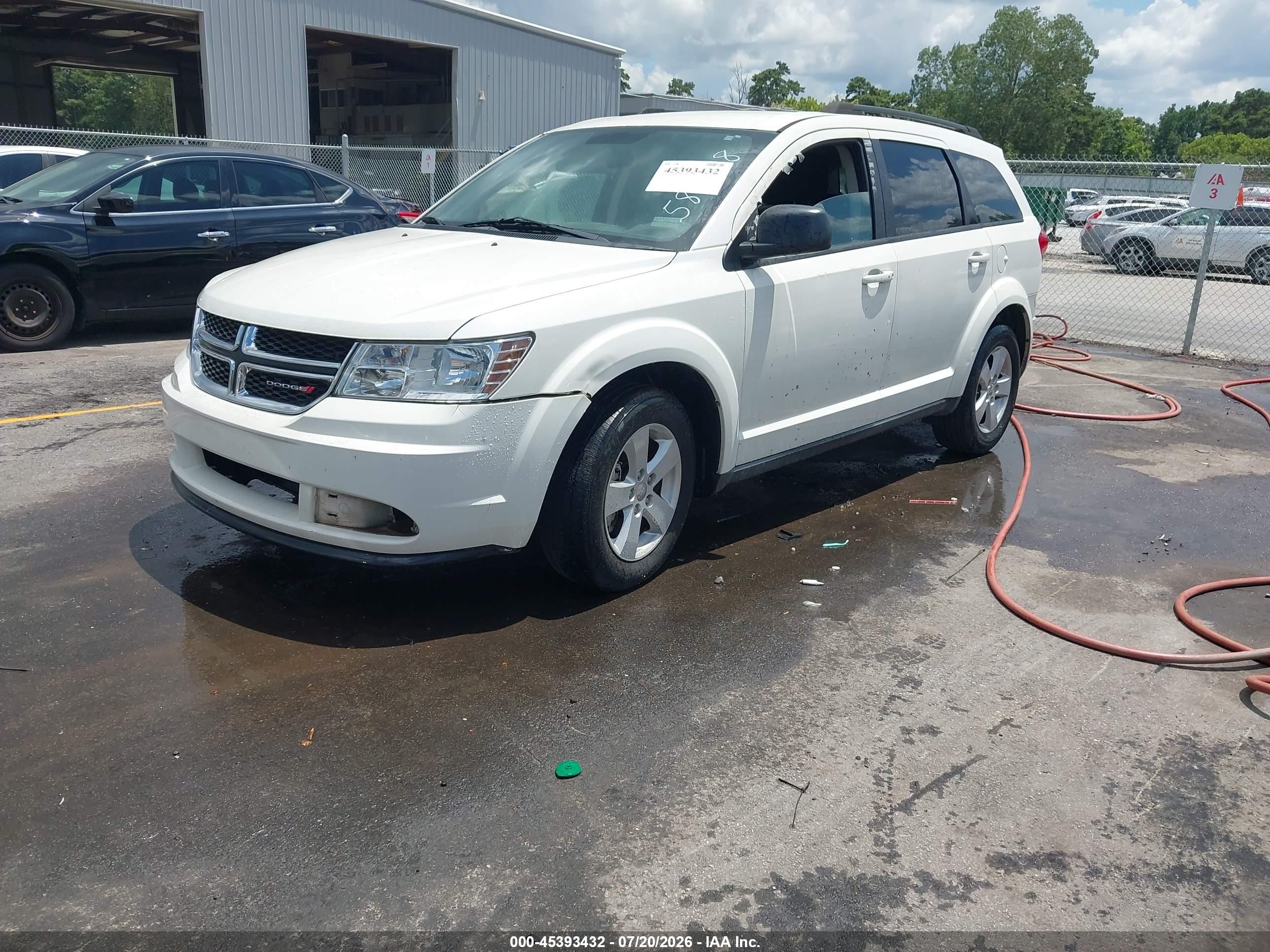 2013 Dodge Journey Se White vin: 3C4PDCAB3DT584228
