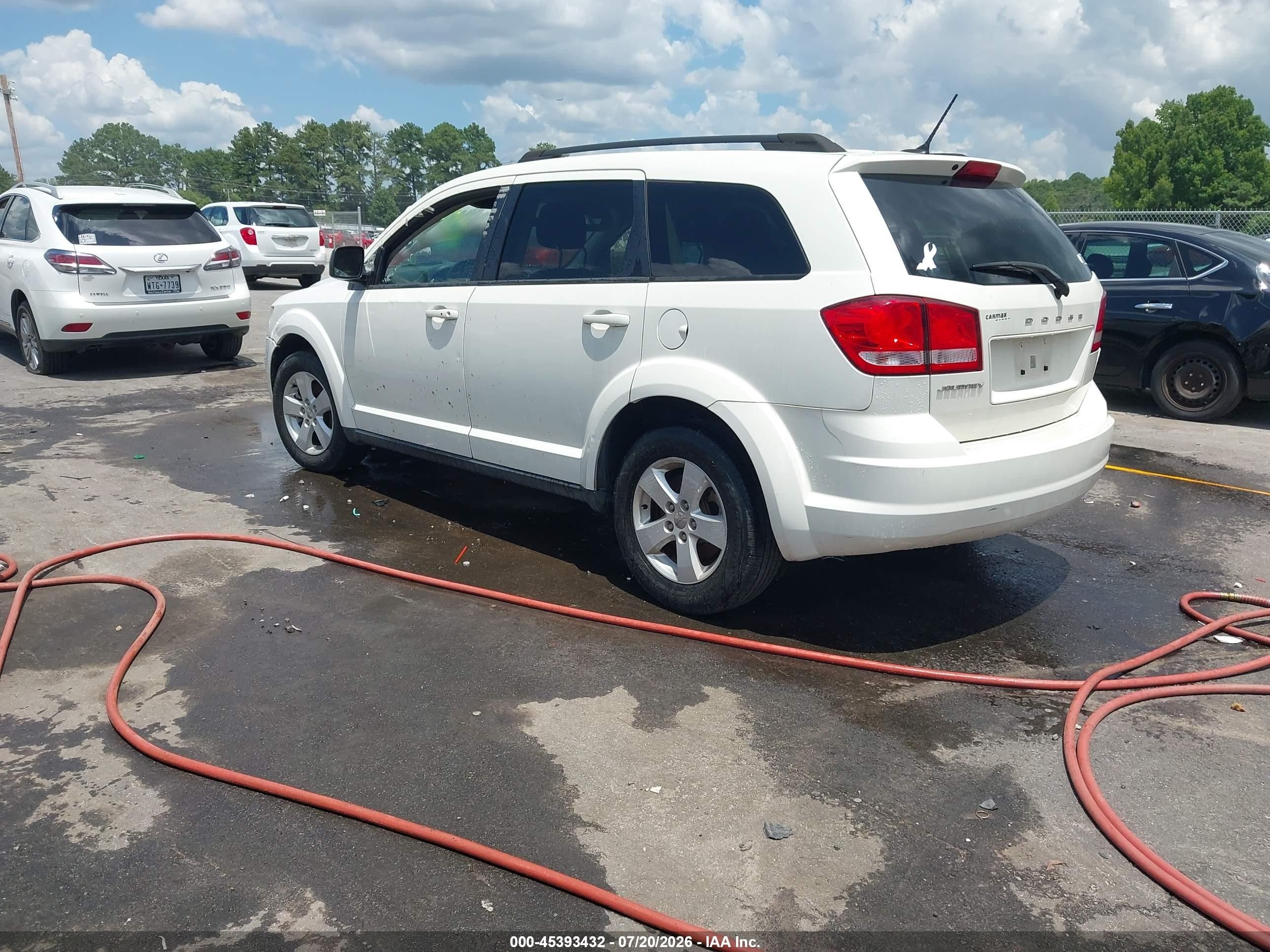 2013 Dodge Journey Se White vin: 3C4PDCAB3DT584228