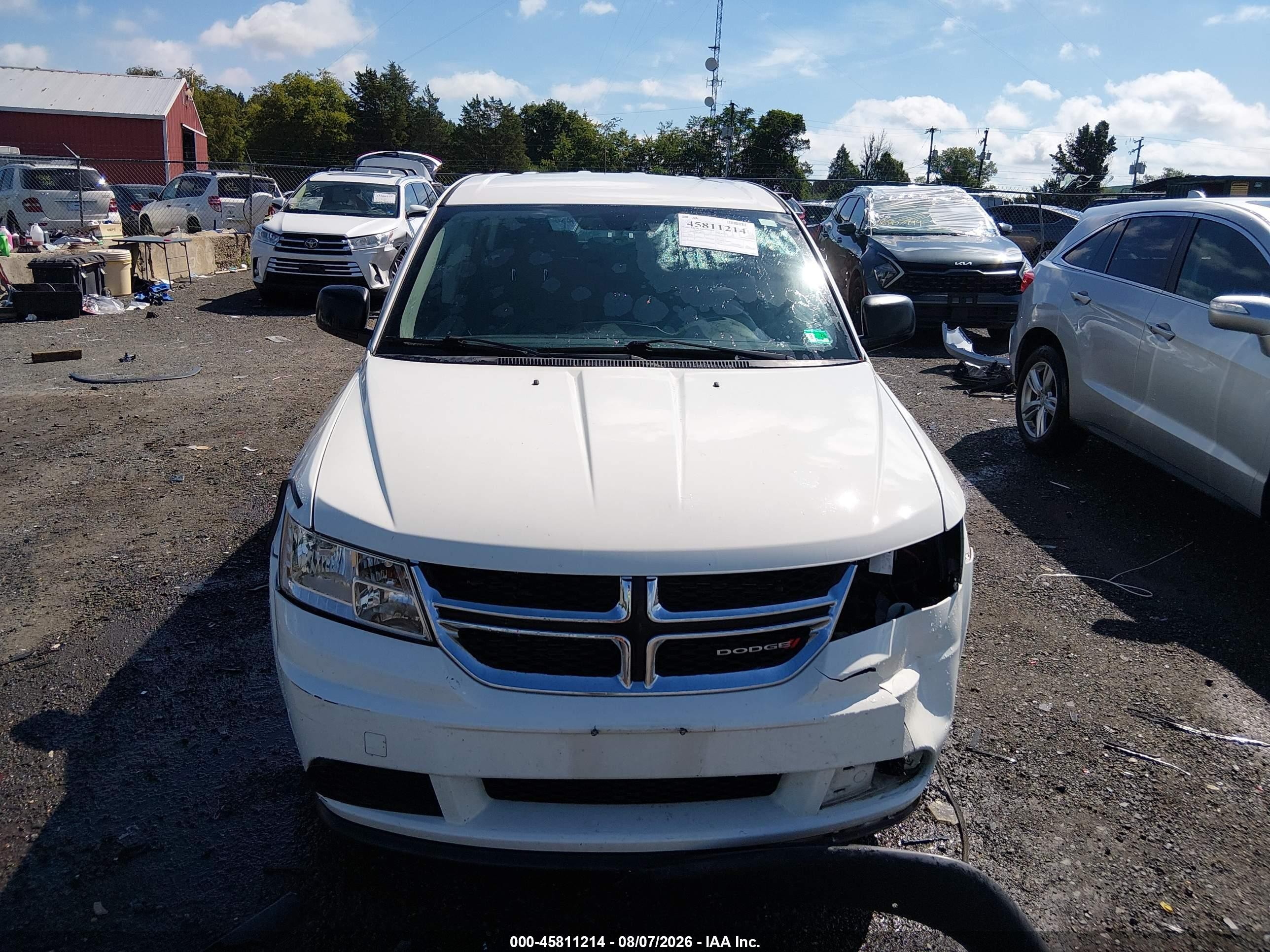 2014 Dodge Journey American Value Pkg Белый vin: 3C4PDCAB3ET101273