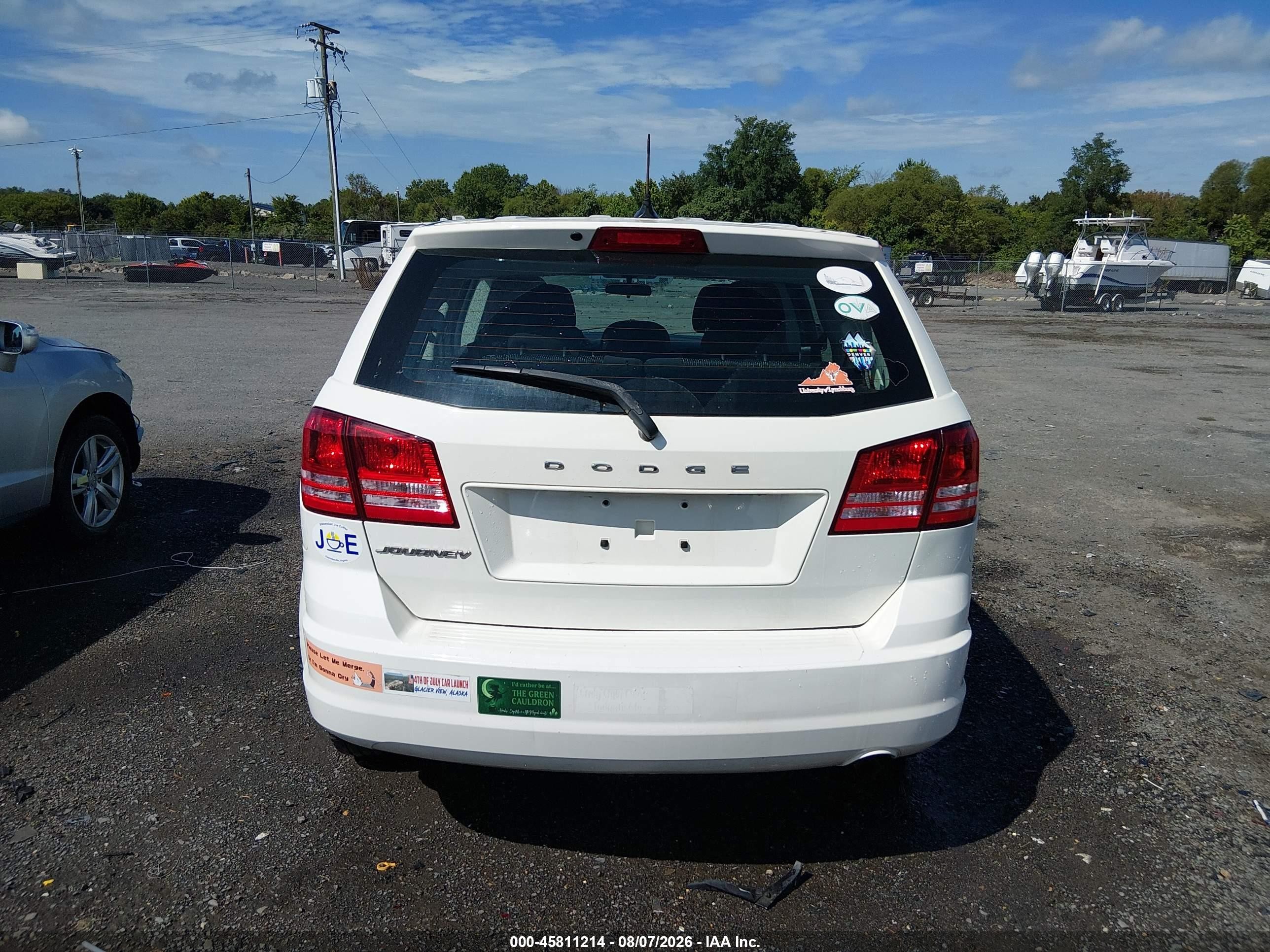 2014 Dodge Journey American Value Pkg Белый vin: 3C4PDCAB3ET101273