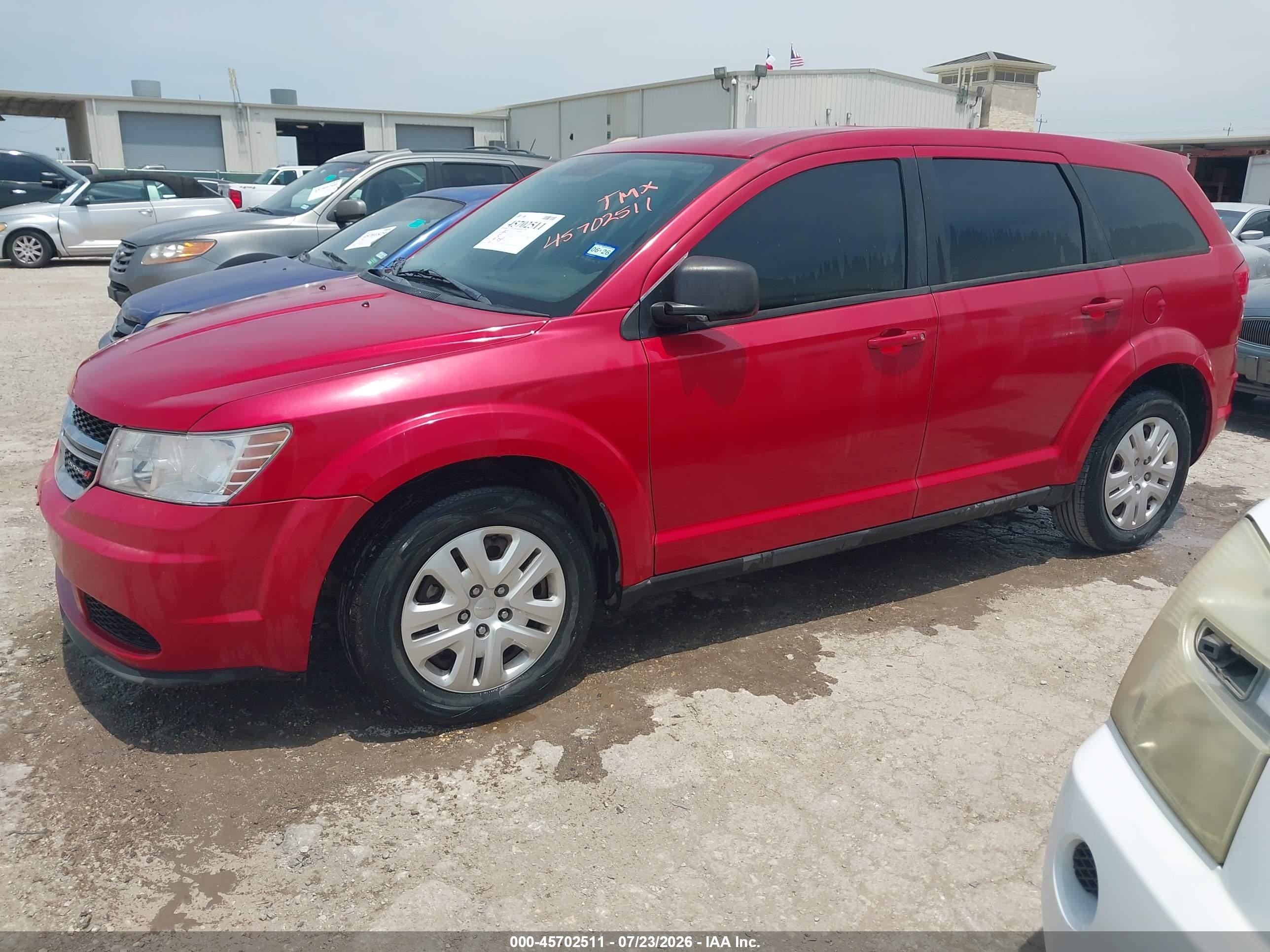 2014 Dodge Journey American Value Pkg Red vin: 3C4PDCAB3ET181450