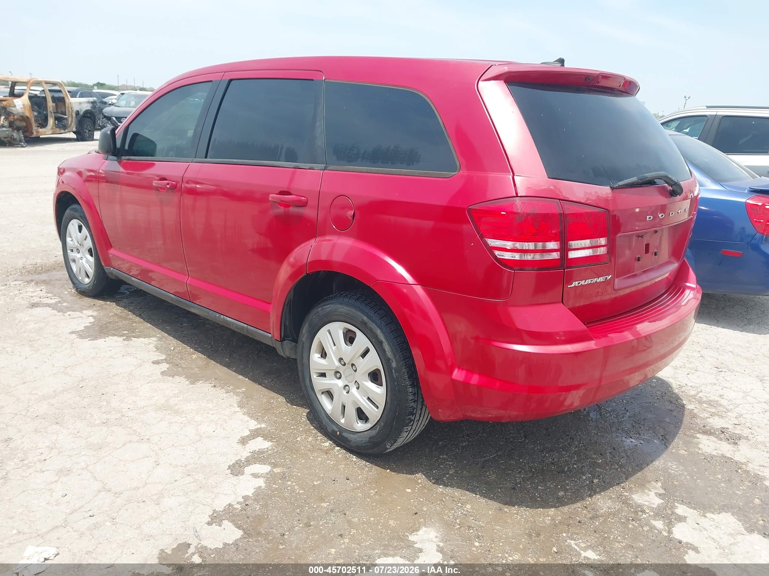 2014 Dodge Journey American Value Pkg Red vin: 3C4PDCAB3ET181450