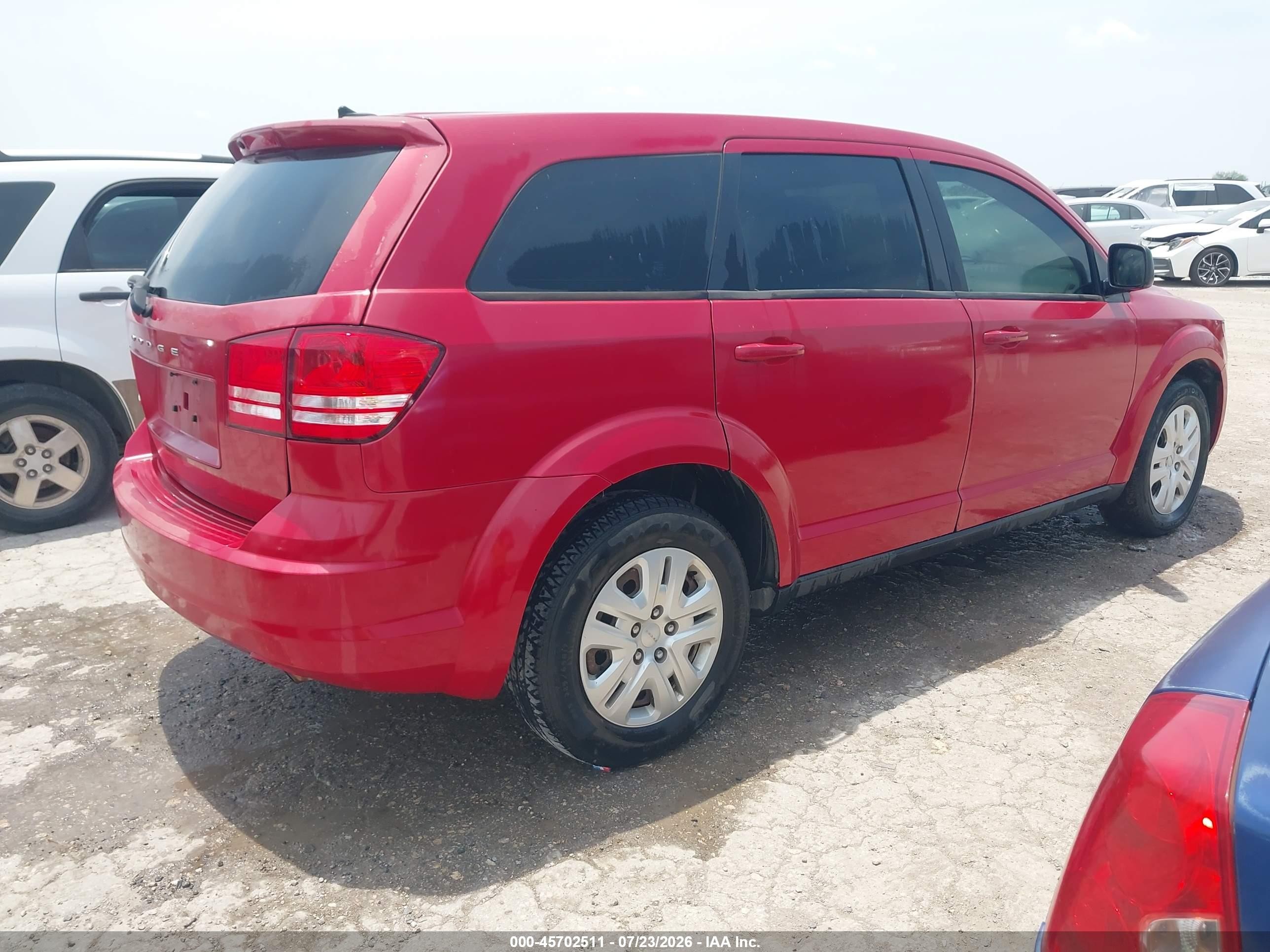 2014 Dodge Journey American Value Pkg Red vin: 3C4PDCAB3ET181450