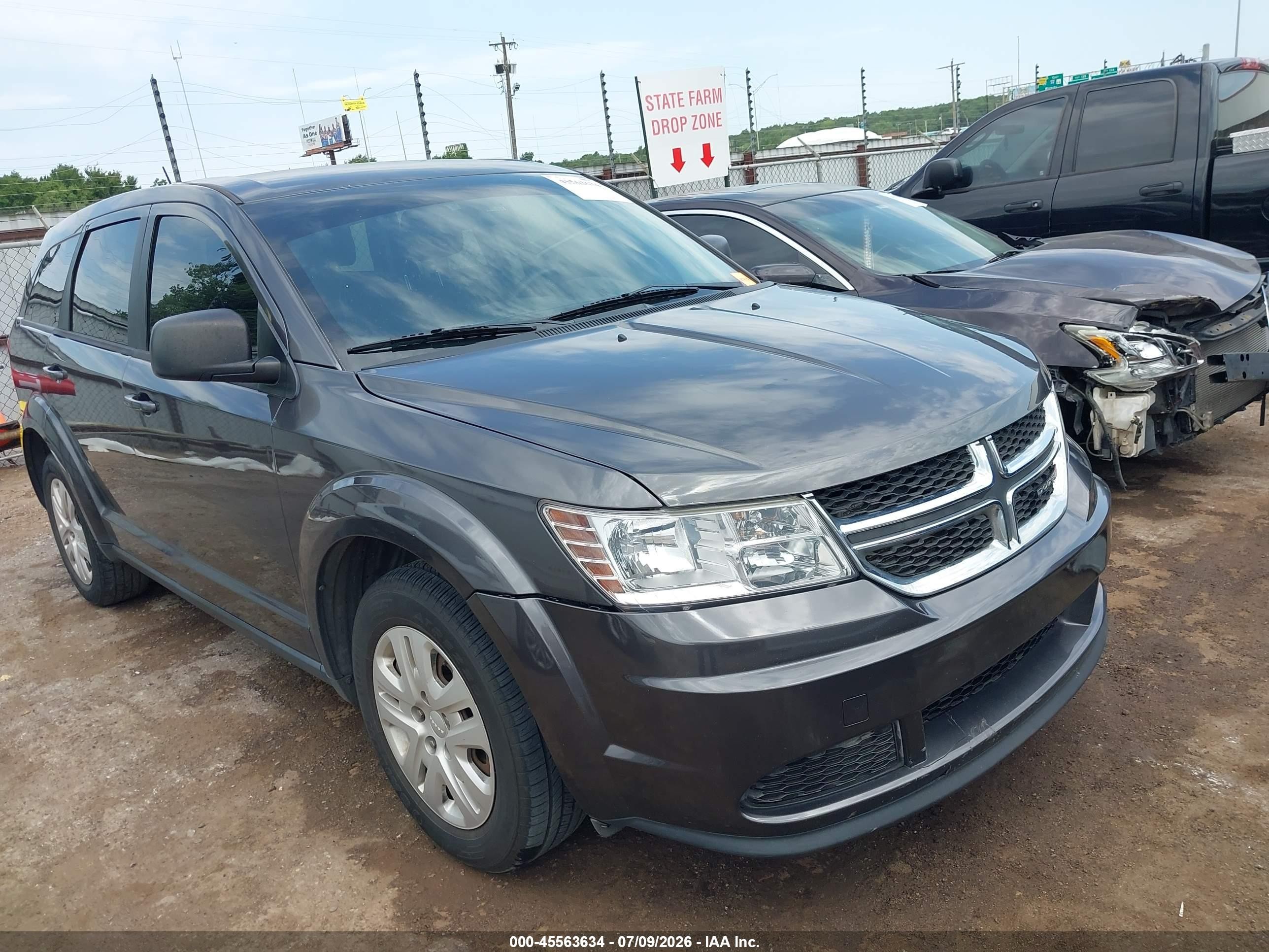 2014 Dodge Journey American Value Pkg Gray vin: 3C4PDCAB3ET257152