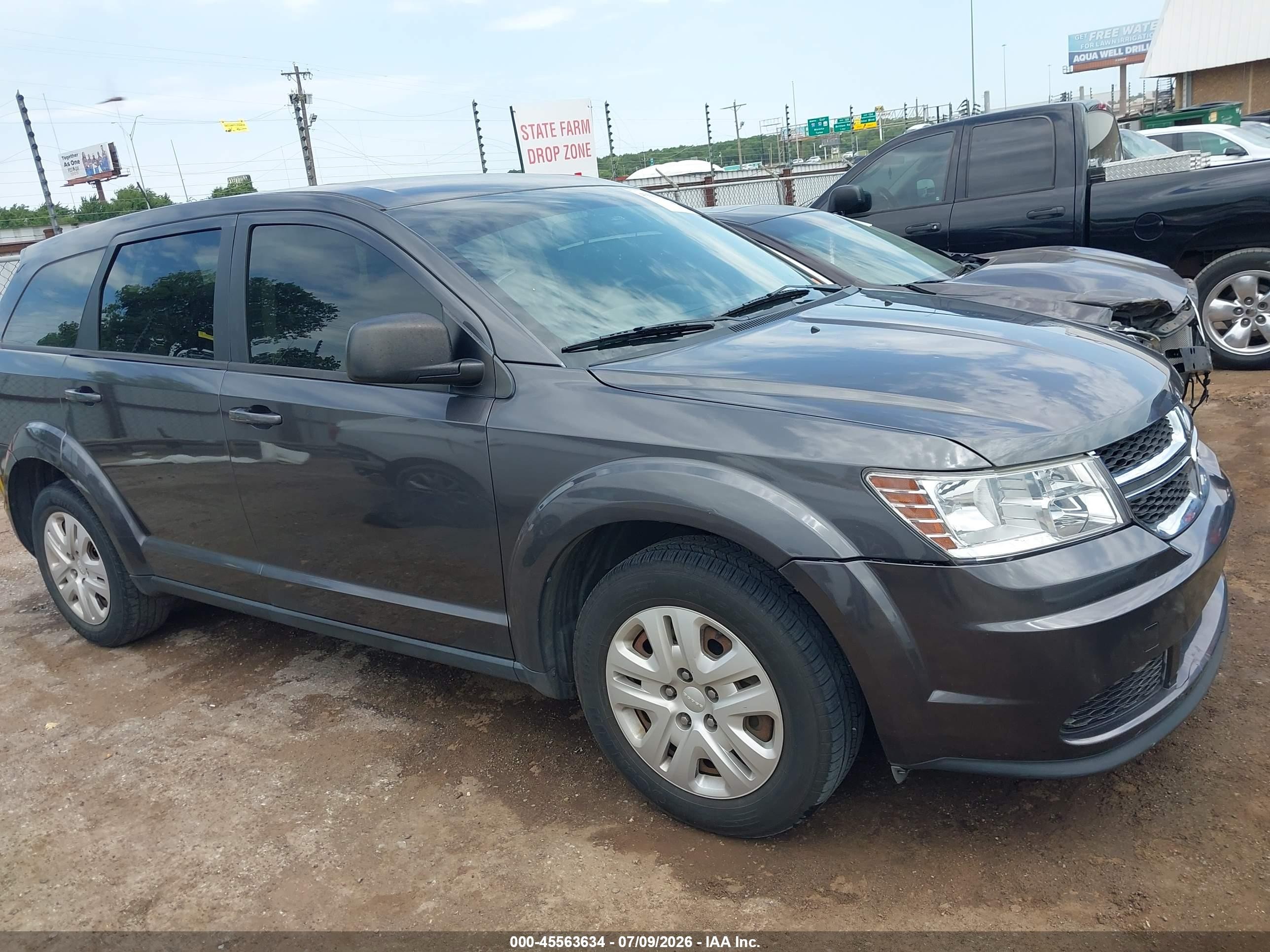 2014 Dodge Journey American Value Pkg Gray vin: 3C4PDCAB3ET257152