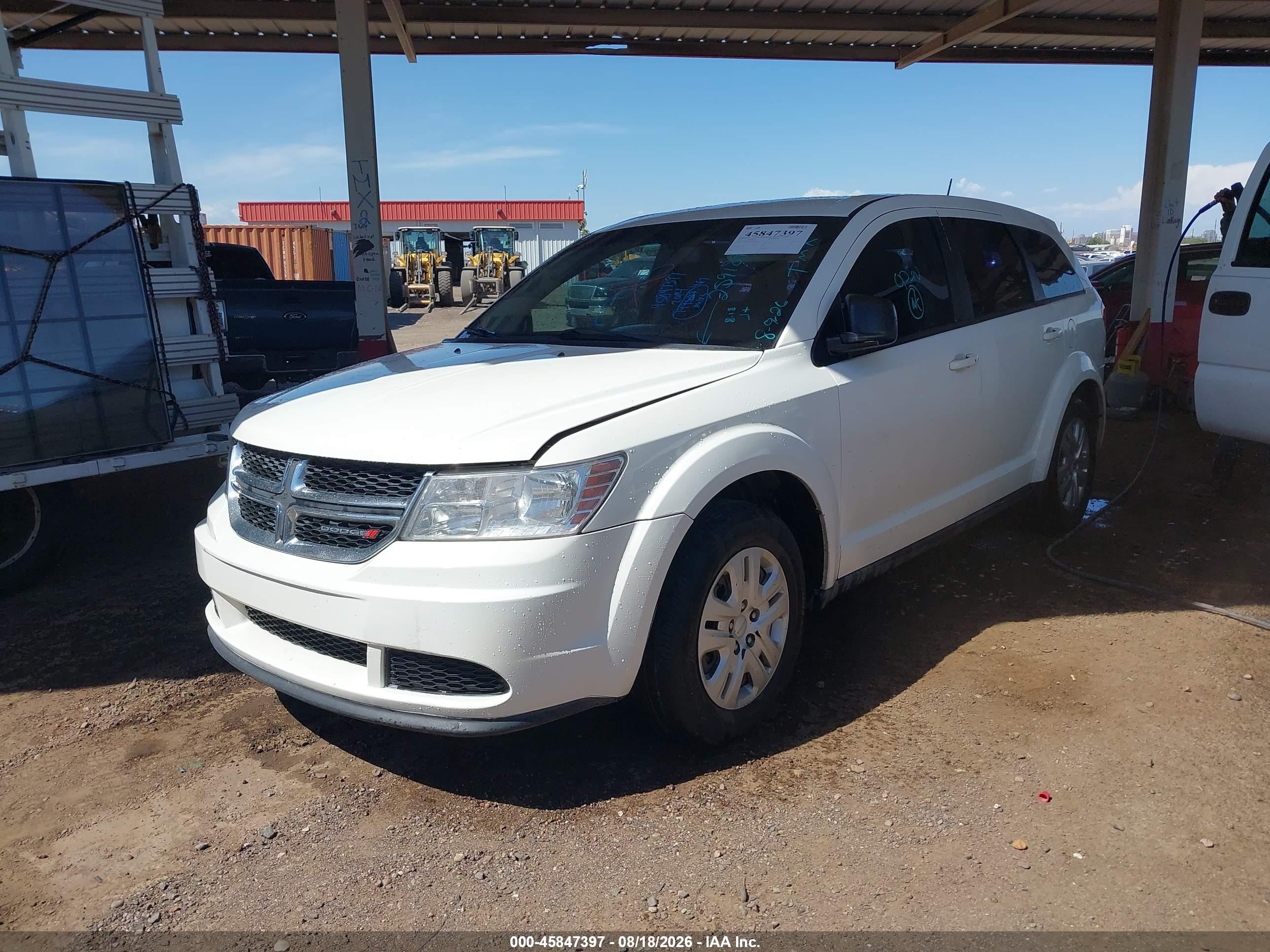 2014 Dodge Journey American Value Pkg White vin: 3C4PDCAB3ET259189