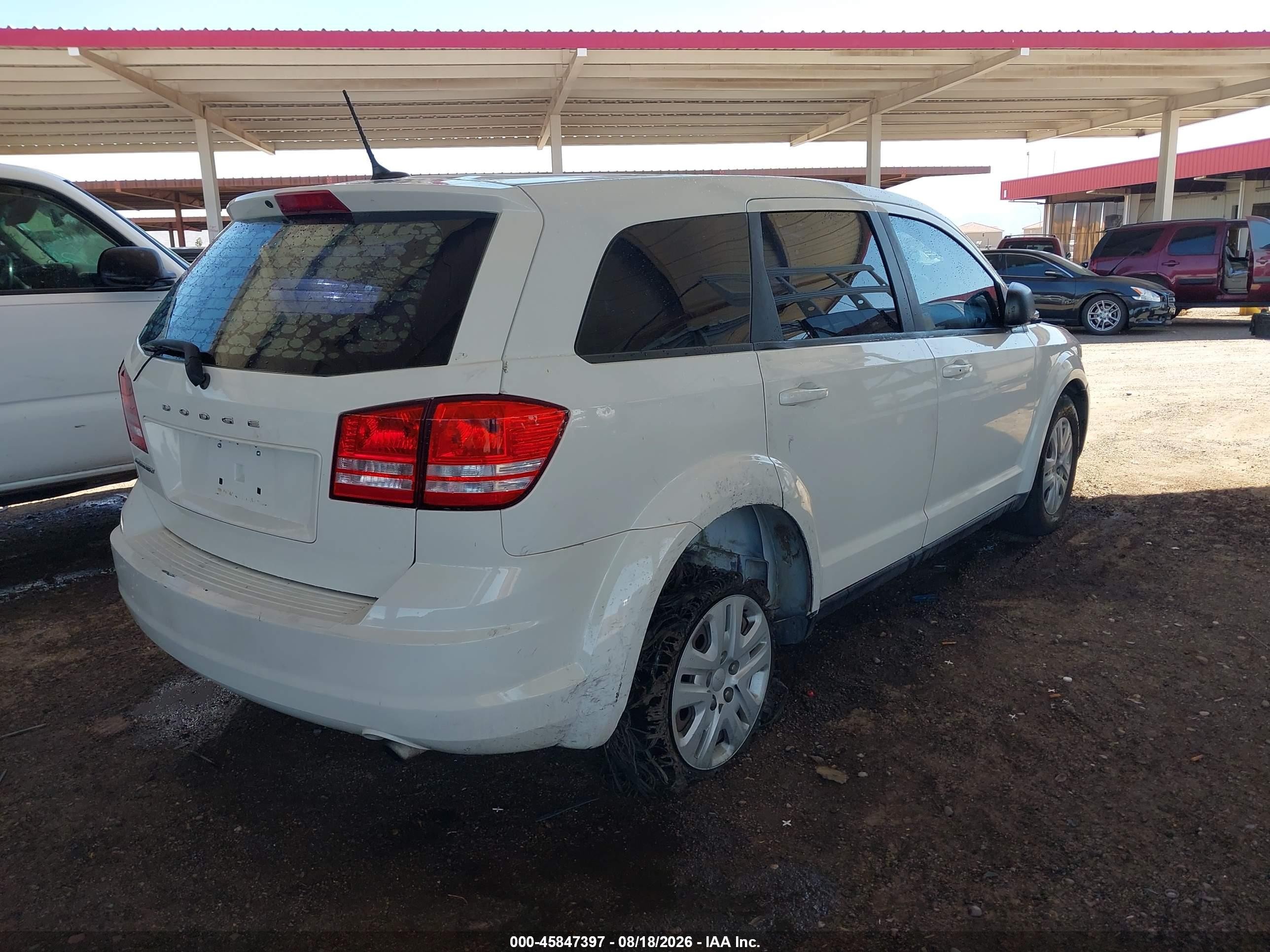 2014 Dodge Journey American Value Pkg White vin: 3C4PDCAB3ET259189