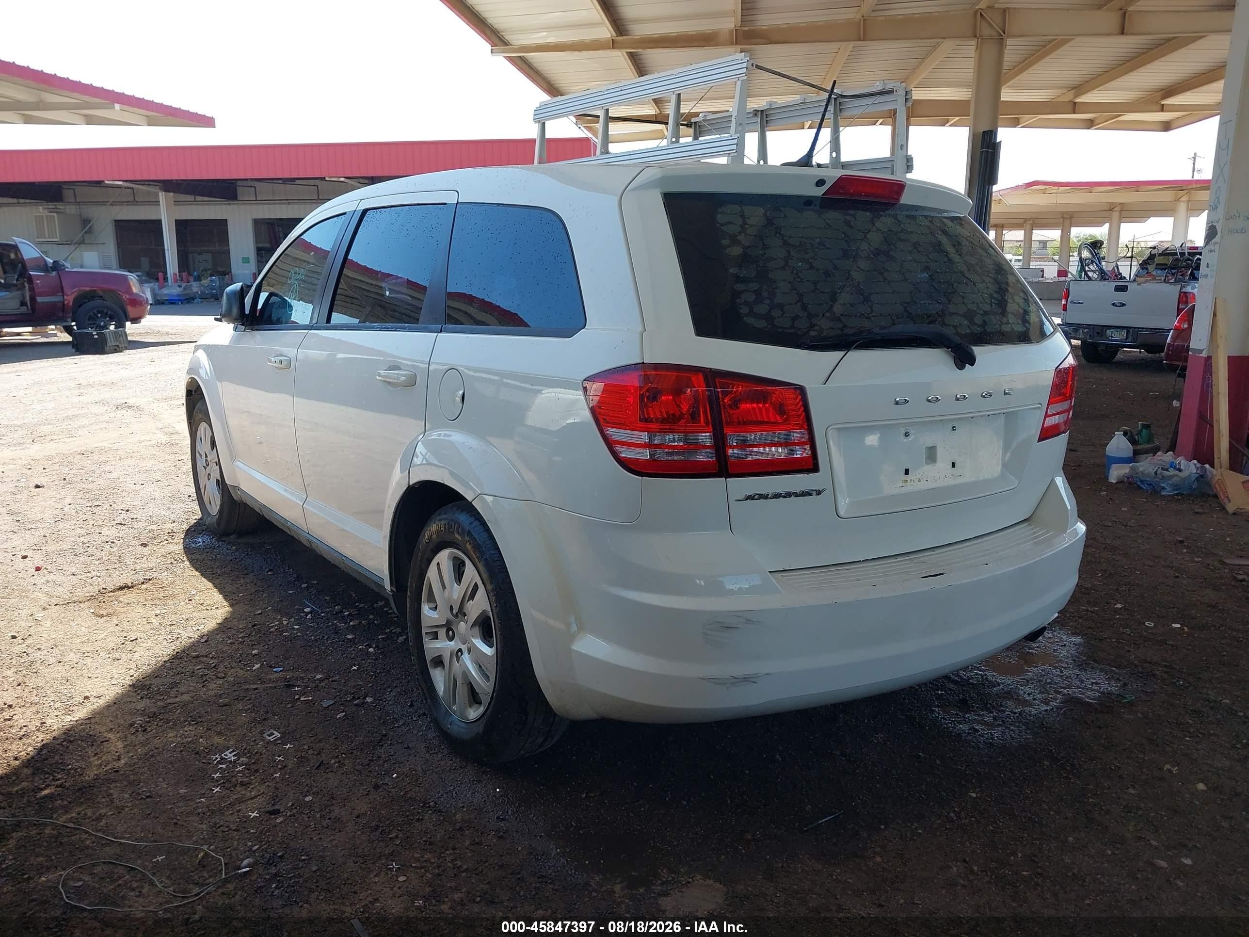2014 Dodge Journey American Value Pkg White vin: 3C4PDCAB3ET259189