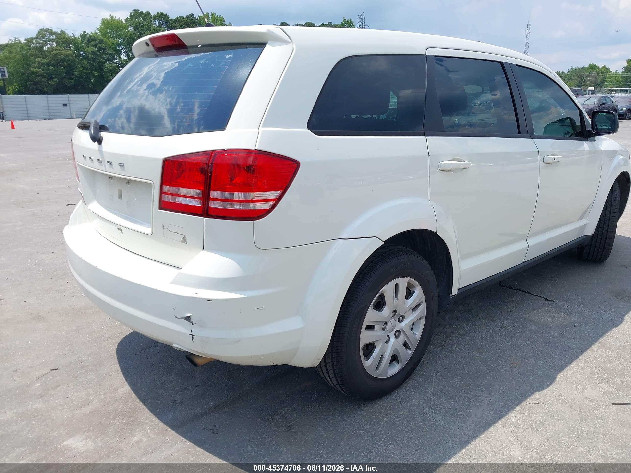 2015 Dodge Journey American Value Pkg White vin: 3C4PDCAB3FT587861