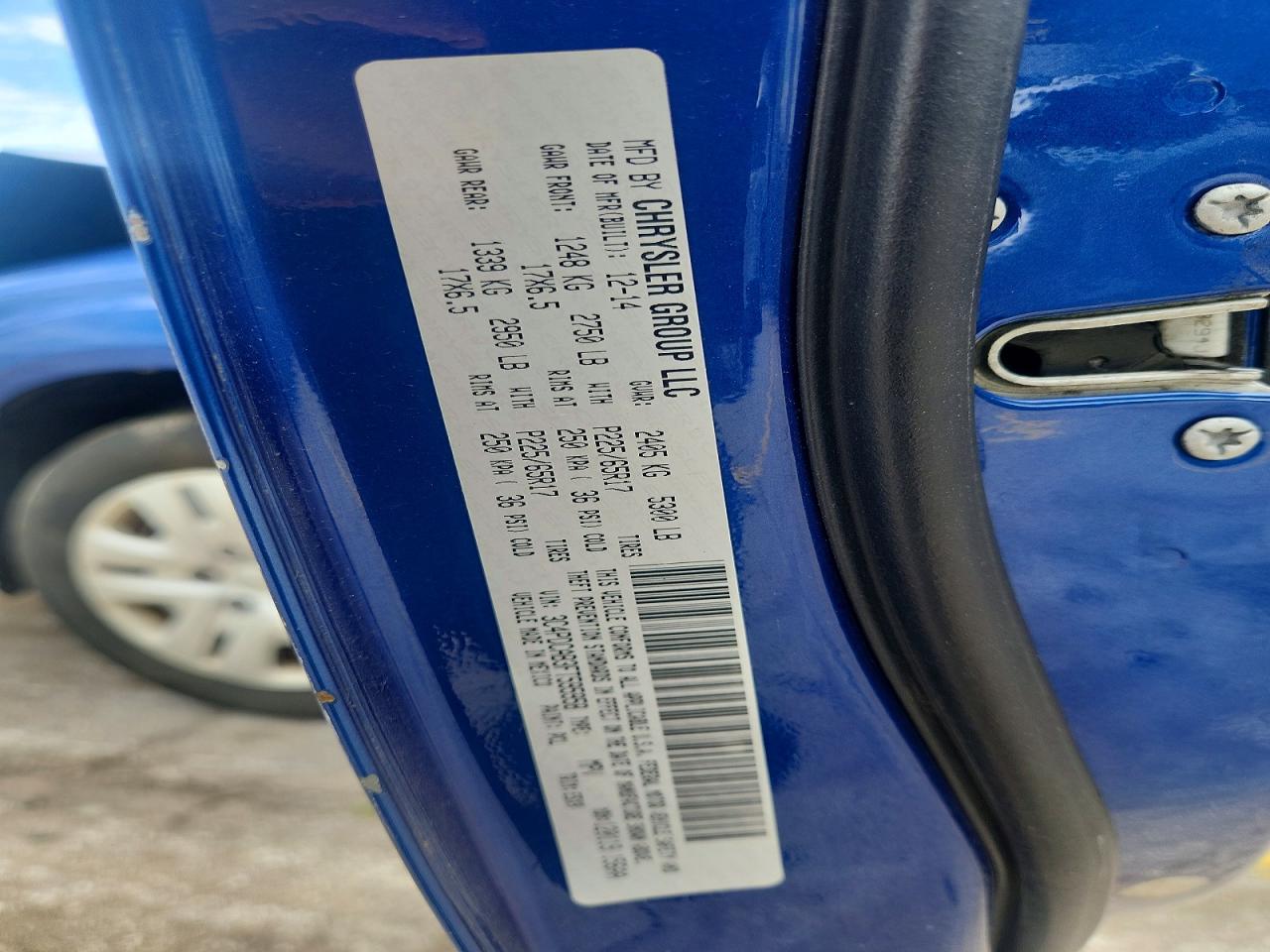 2015 Dodge Journey Se Blue vin: 3C4PDCAB3FT595958