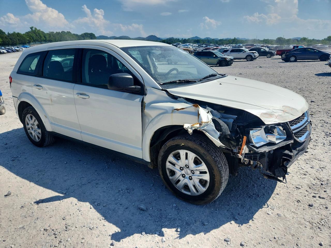 2015 Dodge Journey Se White vin: 3C4PDCAB3FT748323