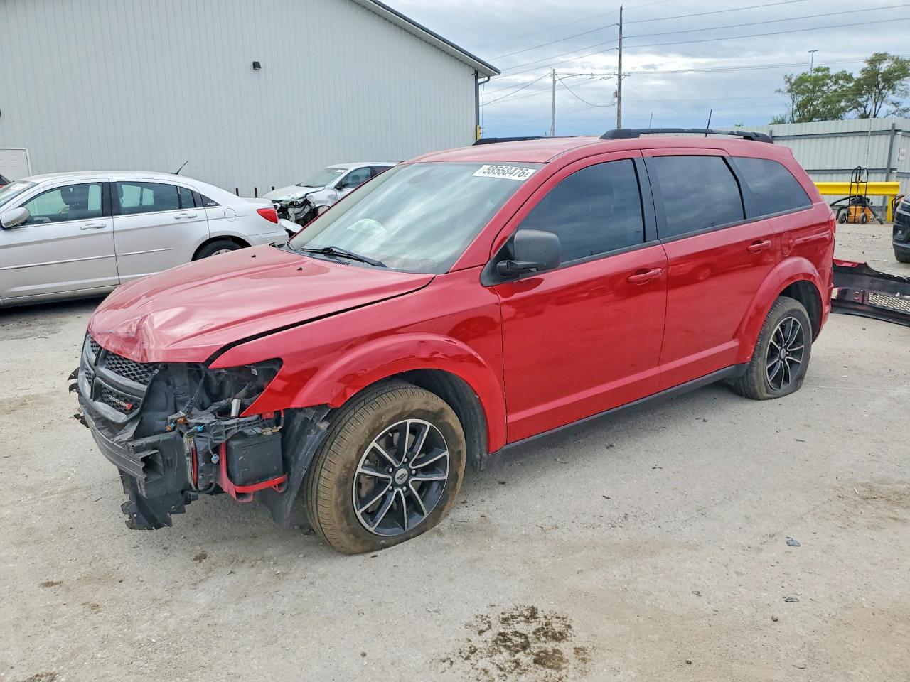 2018 Dodge Journey Se Burgundy vin: 3C4PDCAB3JT510836