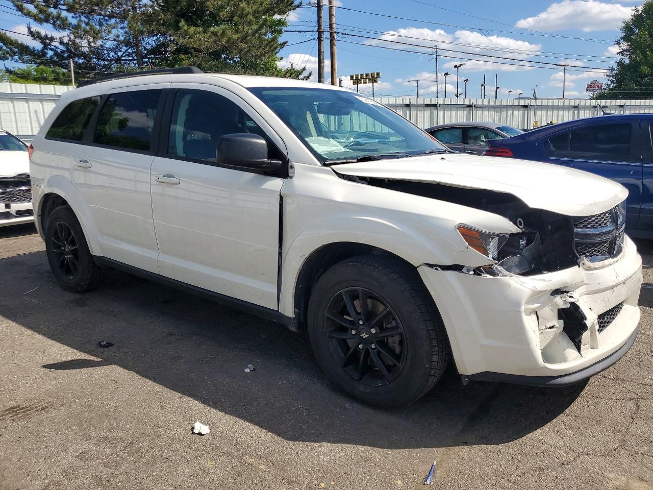 2020 Dodge Journey Se White vin: 3C4PDCAB3LT278581