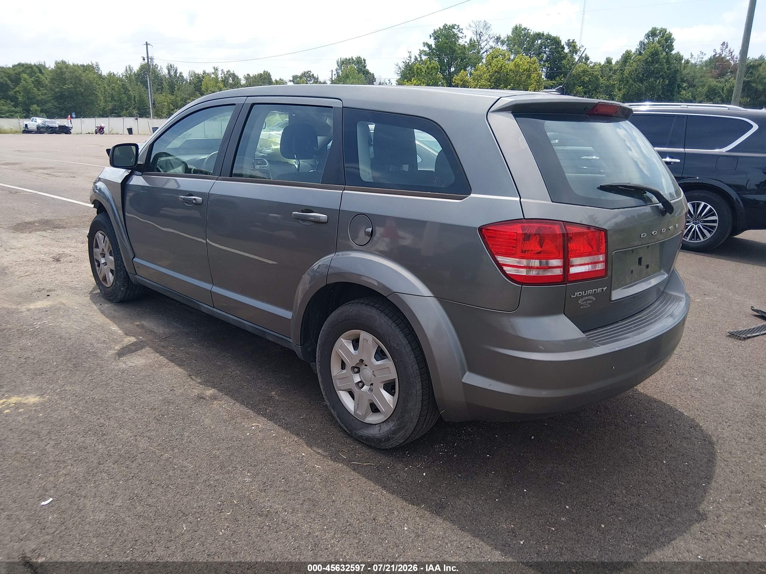 2012 Dodge Journey Se/avp Gray vin: 3C4PDCAB4CT204358