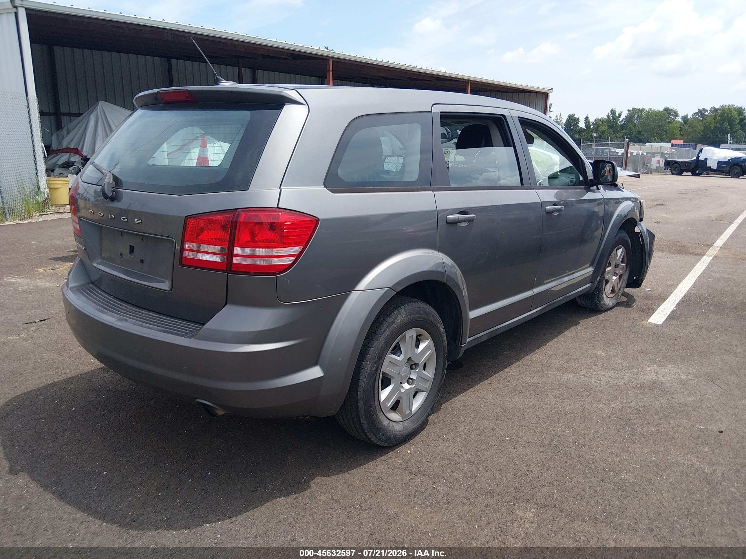 2012 Dodge Journey Se/avp Gray vin: 3C4PDCAB4CT204358